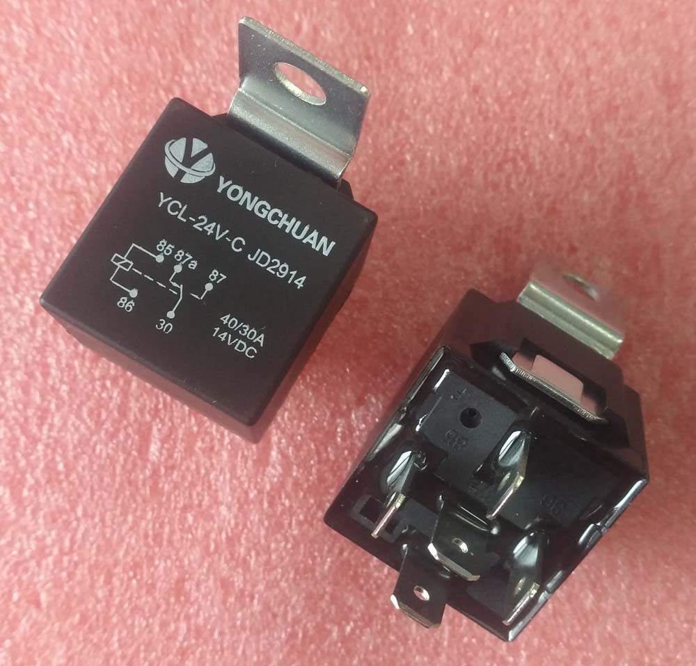 Relay 1NC+1NO SPDT 5 Pins Automotive Truck Car Relay DC 24V 24VDC 40A JD2914