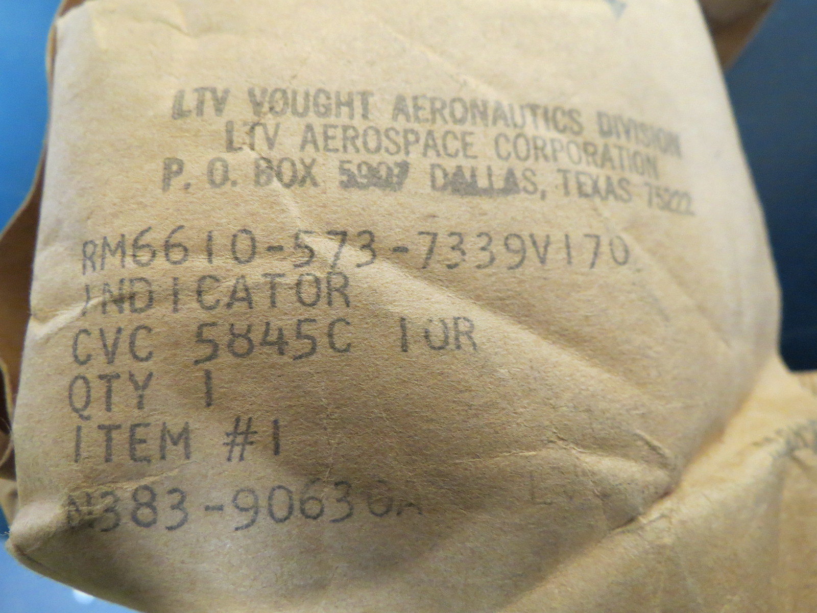Vintage UP/DOWN Position Indicator LTV Vought Aerospace NOS