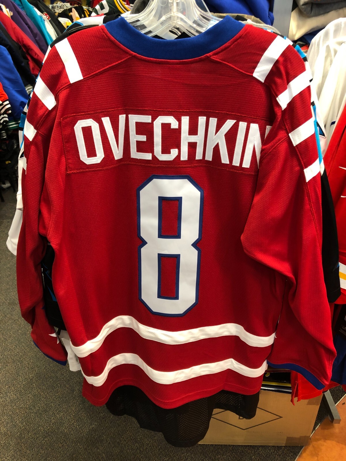 ALEX OVECKIN WASHINGTON CAPITALS MITCHEL & NESS THROWBACK NHL  JERSEY RED