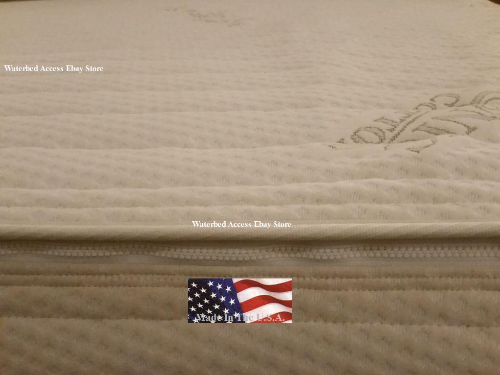 California King Bamboo Zipper Mattress Cover for Hardside Waterbeds