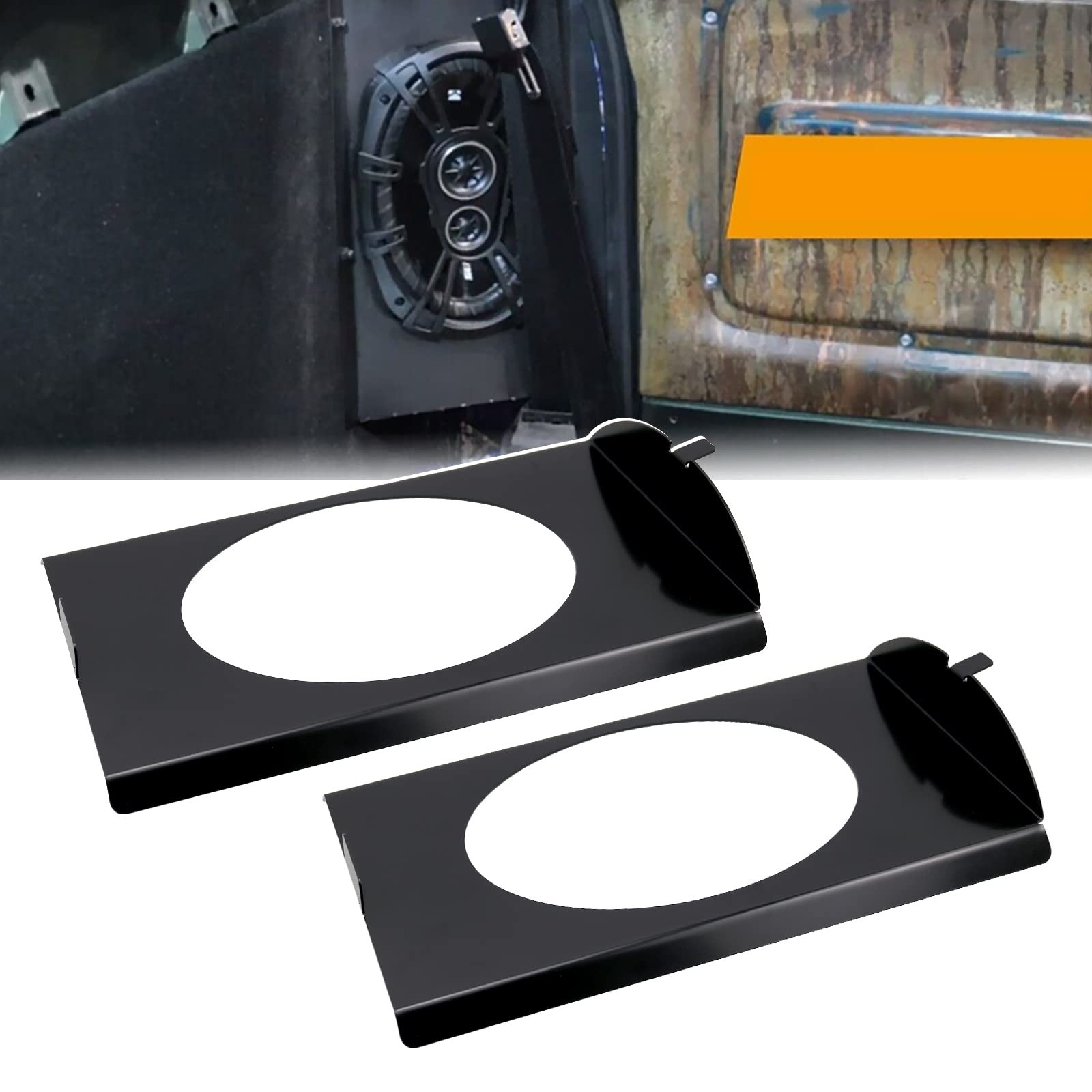 Behind Seat Speaker Brackets Compatible With 1973-1987 Chevy Gmc C10 Beh