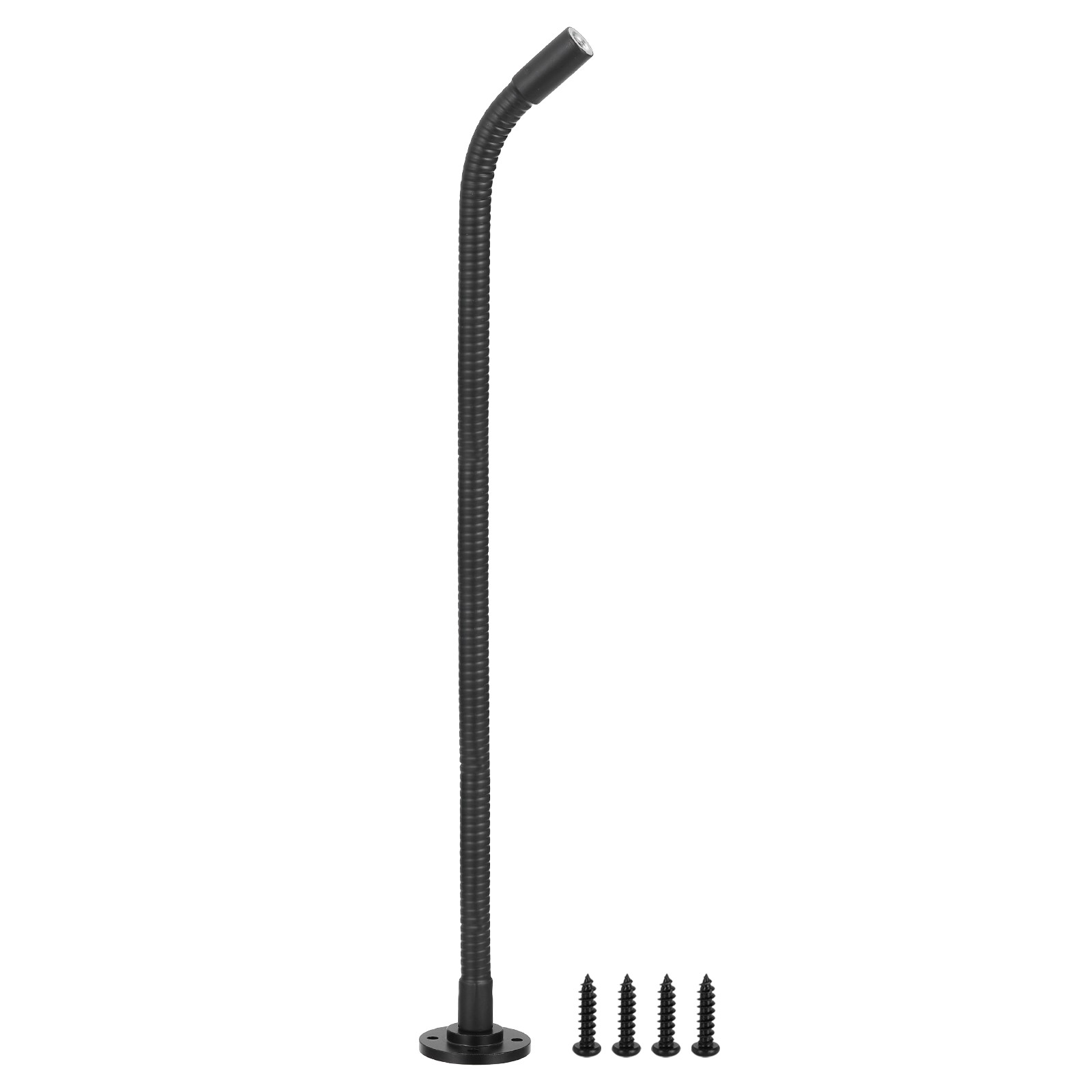 1/4"-20 Female Thread Microphone Flange Mount with 16" Gooseneck, Black