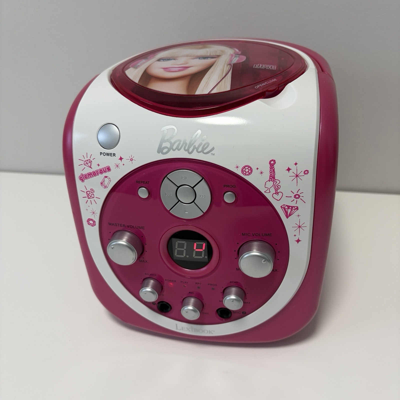 Barbie Lexibook K7000DP Pink CD Player Radio Tested Working READ
