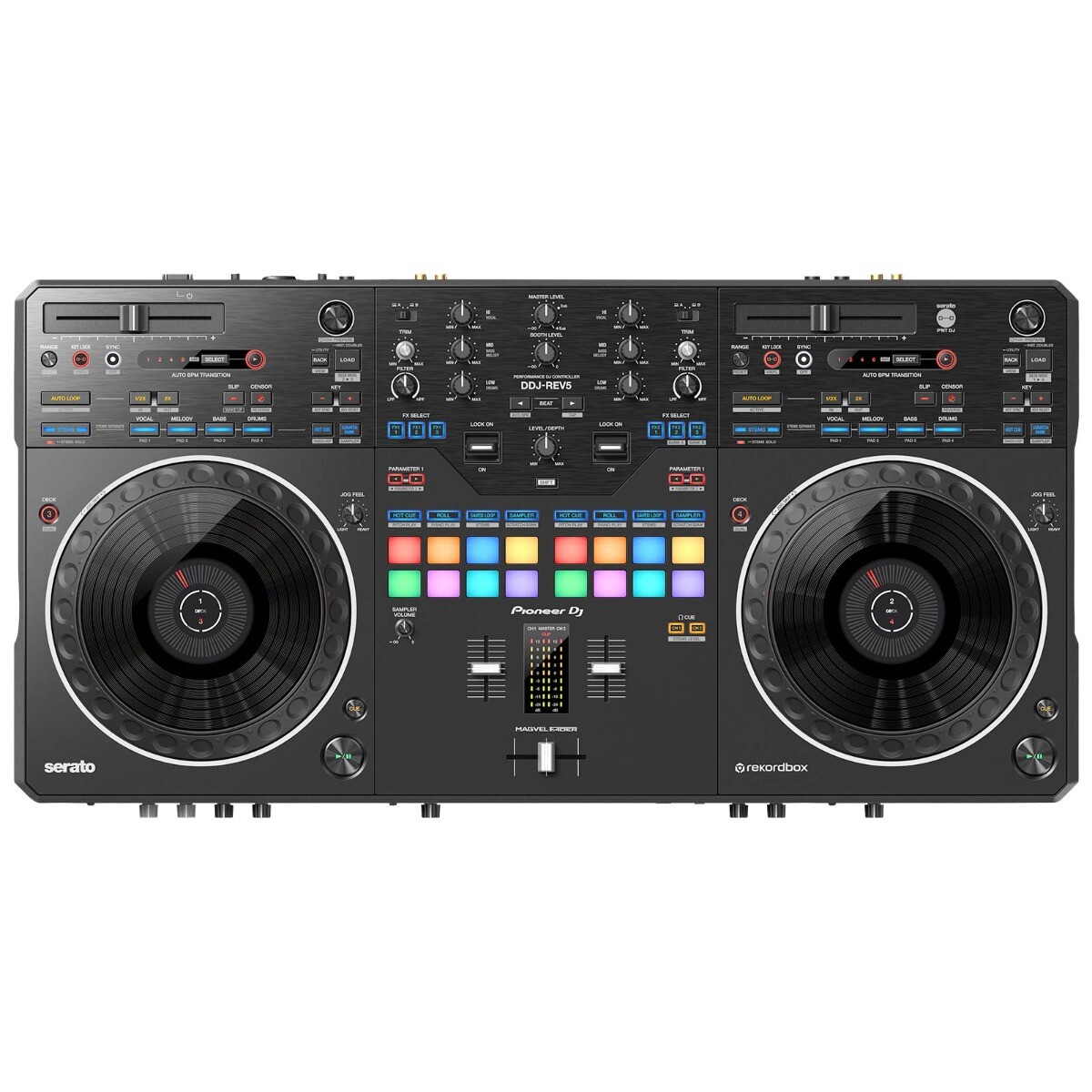 Pioneer DJ DDJ-REV5 Scratch 2-Channel DJ Controller w Case & Decksaver