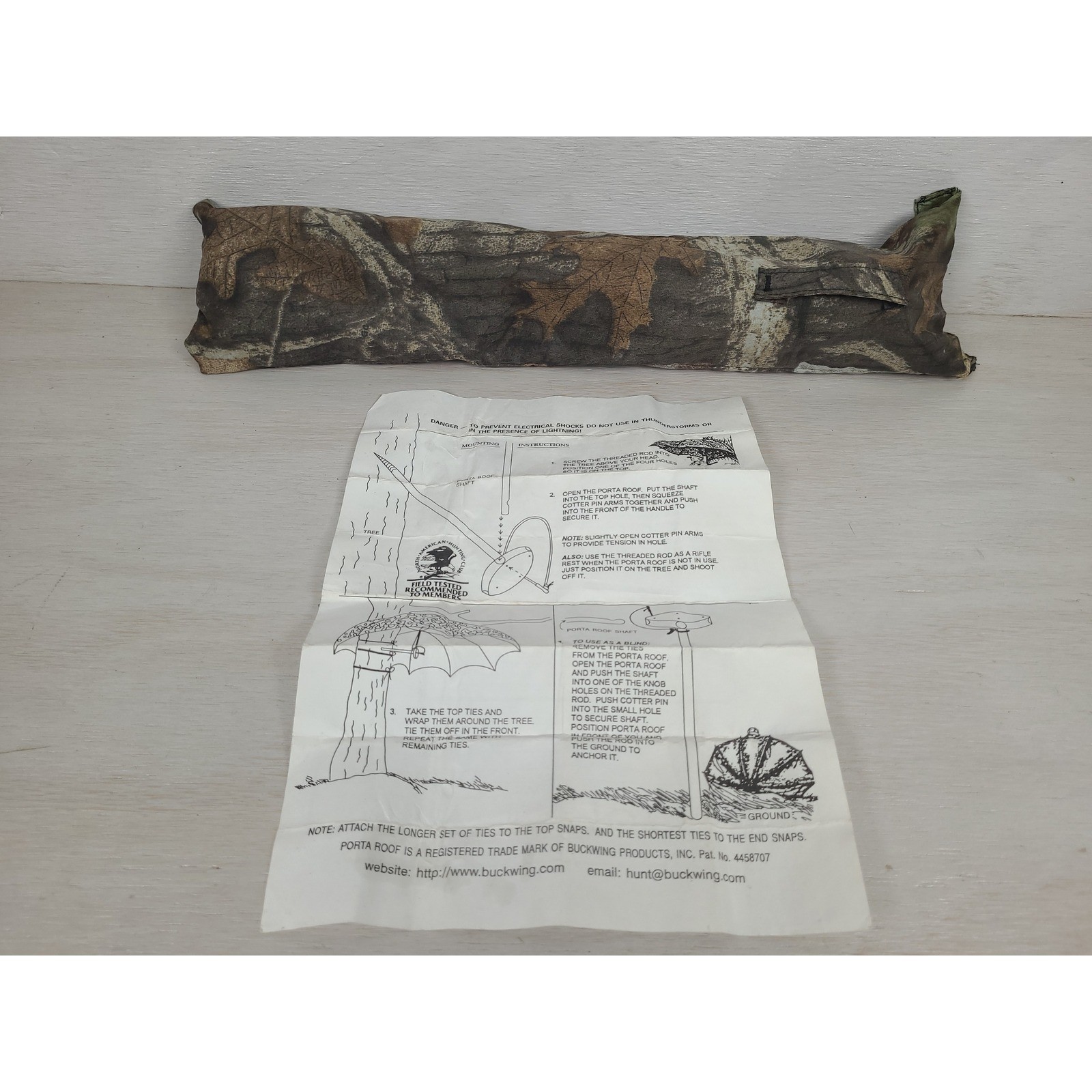 BuckWing Porta Roof & Turkey Hunter Blind Advantage Timber Camo Tree Umbrella