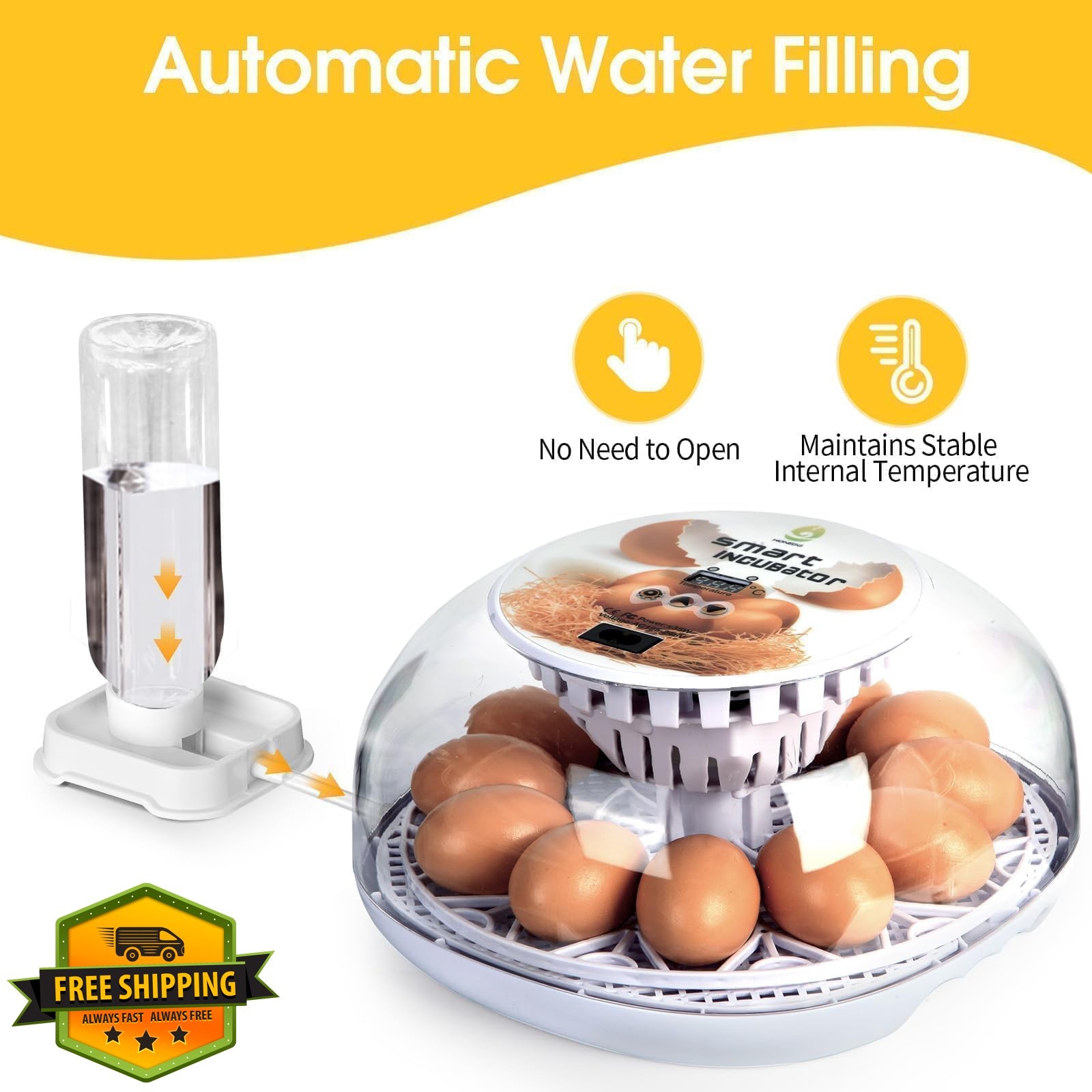 ZEMIRO CHARGE 12-Egg White Incubator