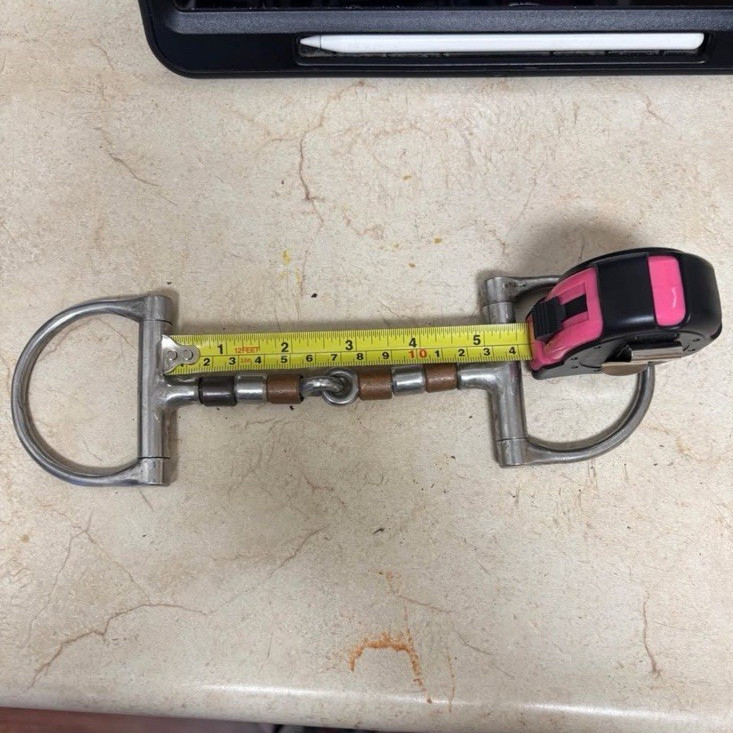 D-Ring Snaffle Horse Bit with Copper Rollers 5 inch