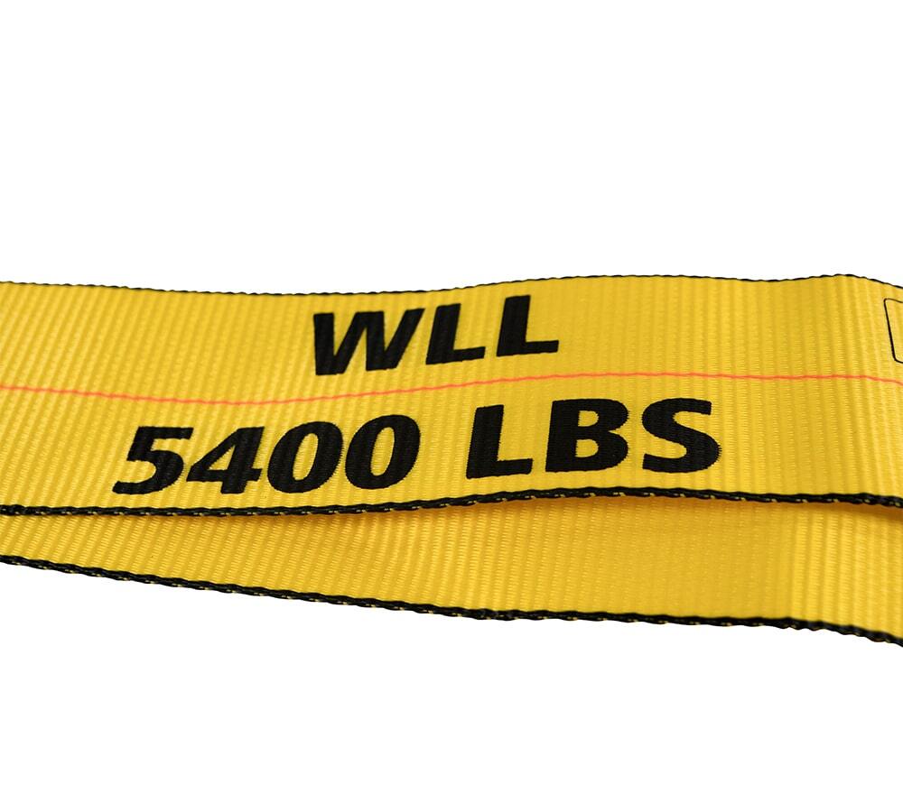 2 Pack 4"x5' Roll Off Container Winch Strap with Flat Hook 5400 # WLL Bolt-On