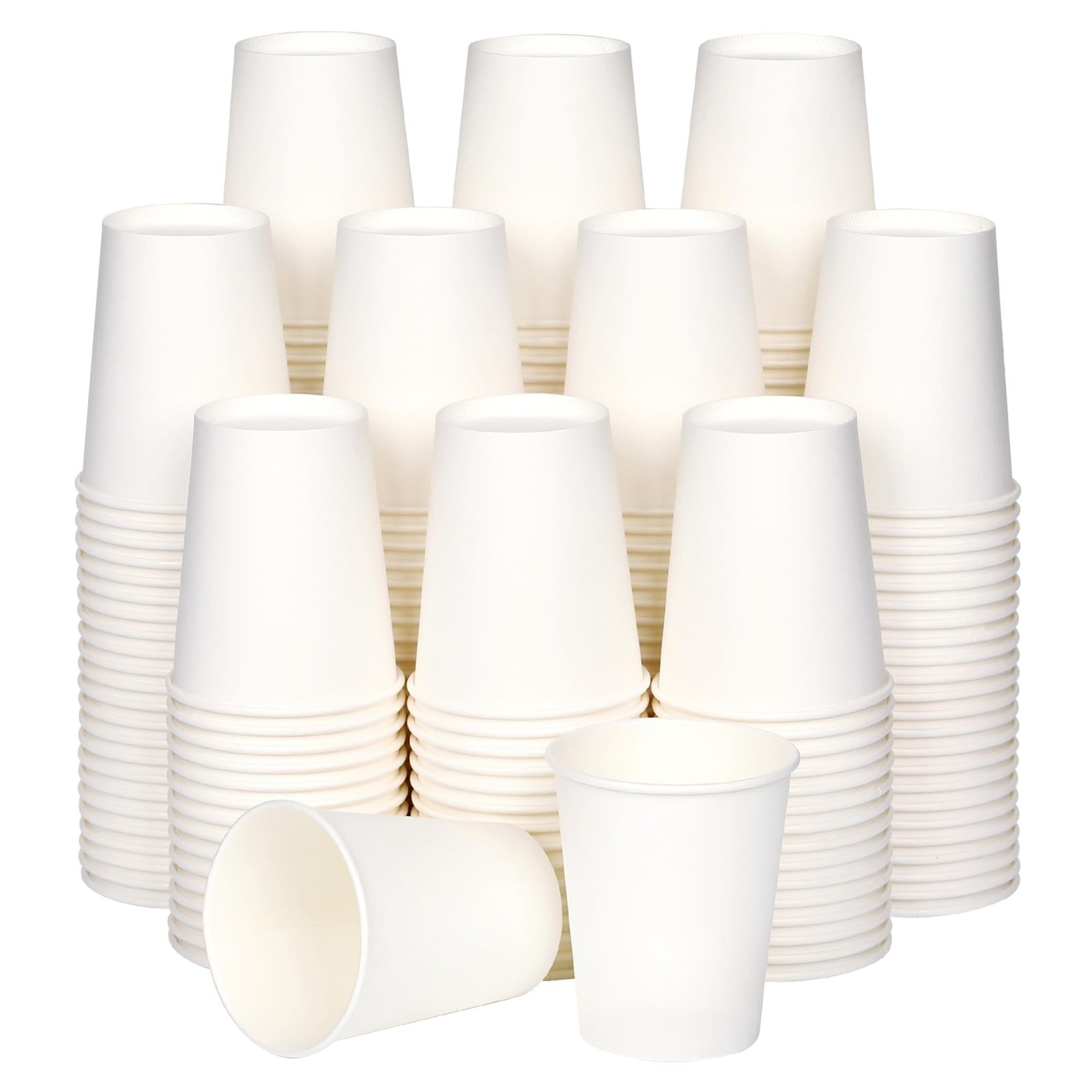 Coffee Cups, 200 Pack 8 Oz Paper Cups, Disposable Coffee Cups, White Paper Ho...