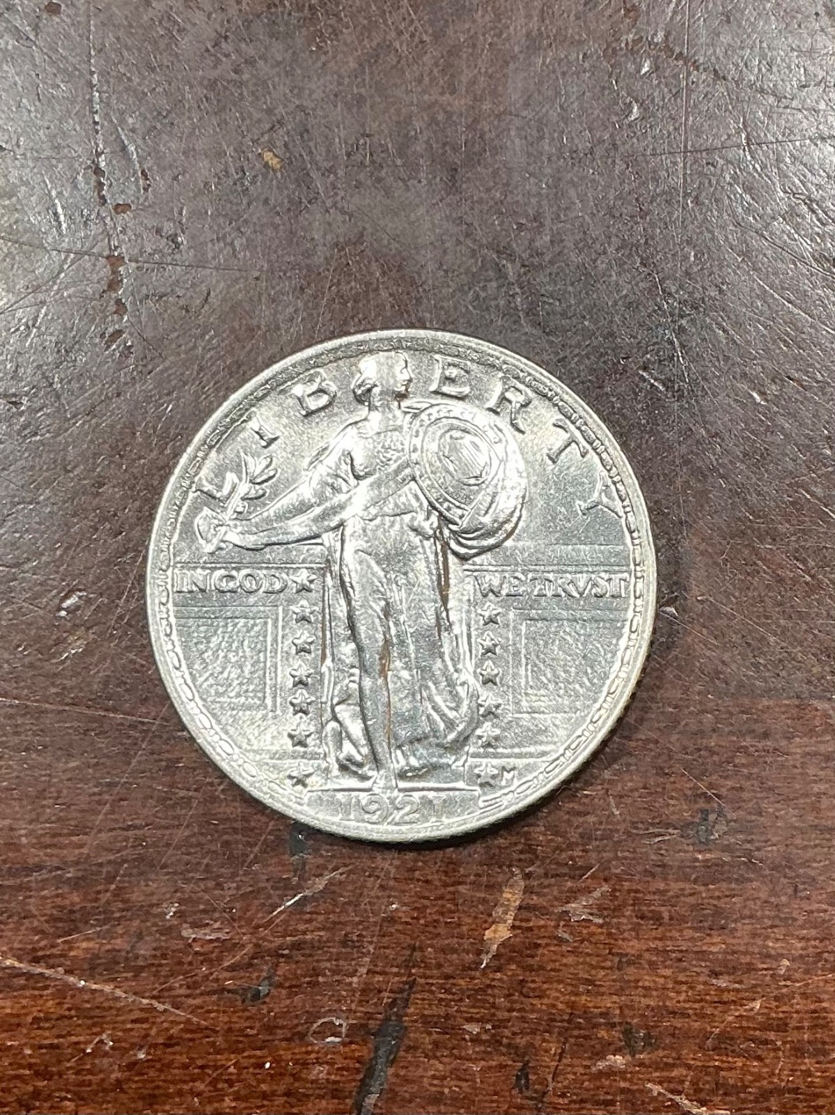 1921 STANDING LIBERTY QUARTER KEY DATE AU++