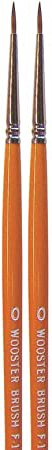 Wooster -0 Red Sable Watercolor Pointed Artist Paintbrush 2-Pack, F1627-0-2PK