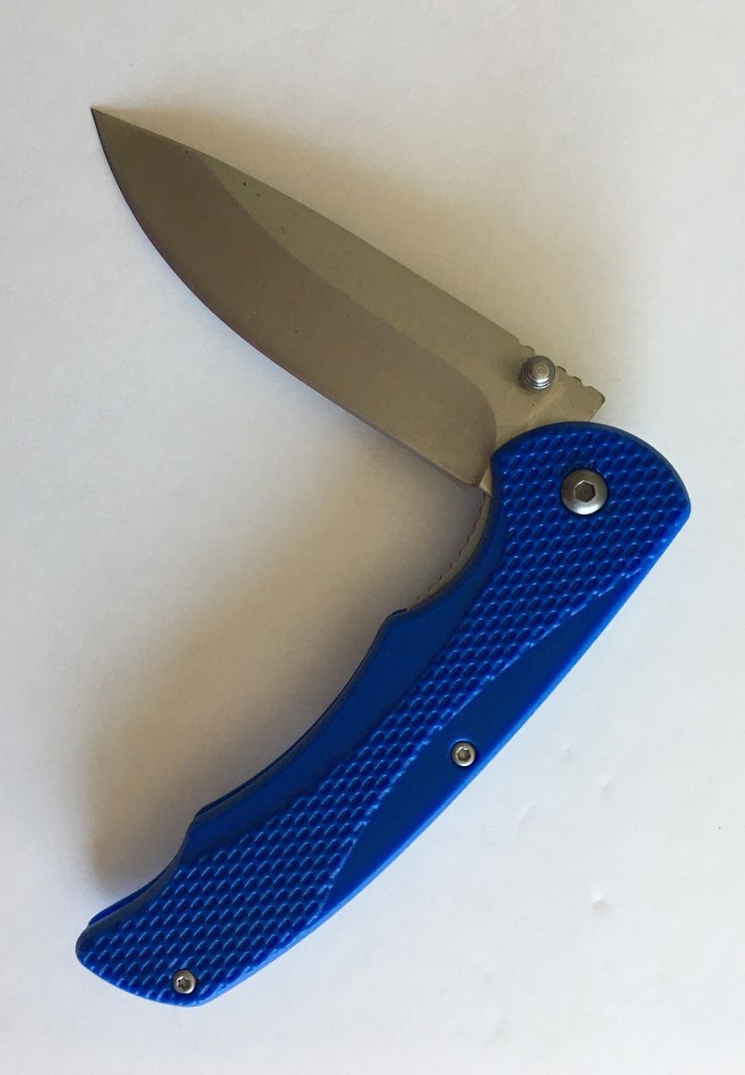 China Made MI312 BZ011332 BLUE Blue 4.5" Linerlock Folding Knife