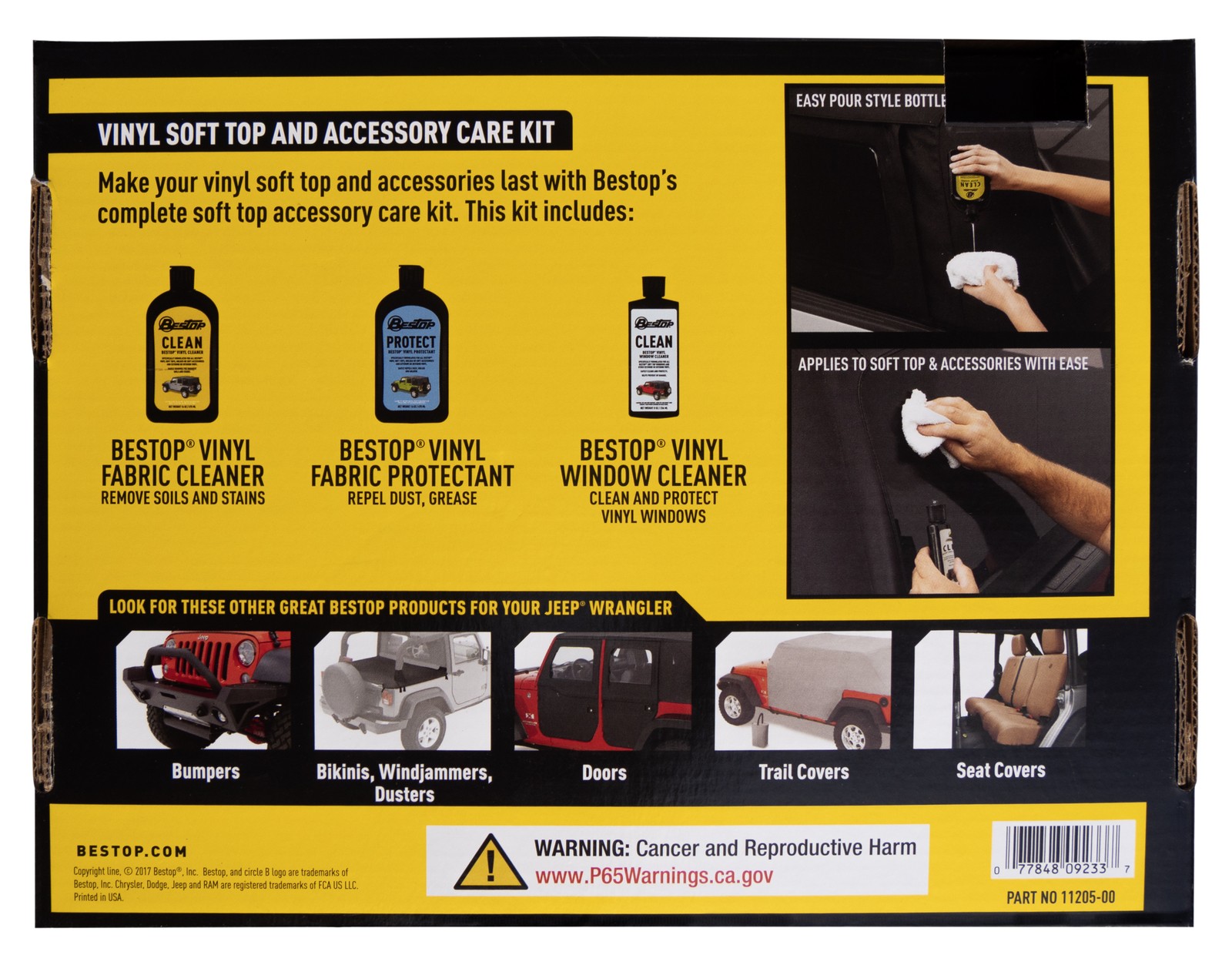 Bestop 11215-00 Unviersal Soft Top Cleaner/Protectant Package