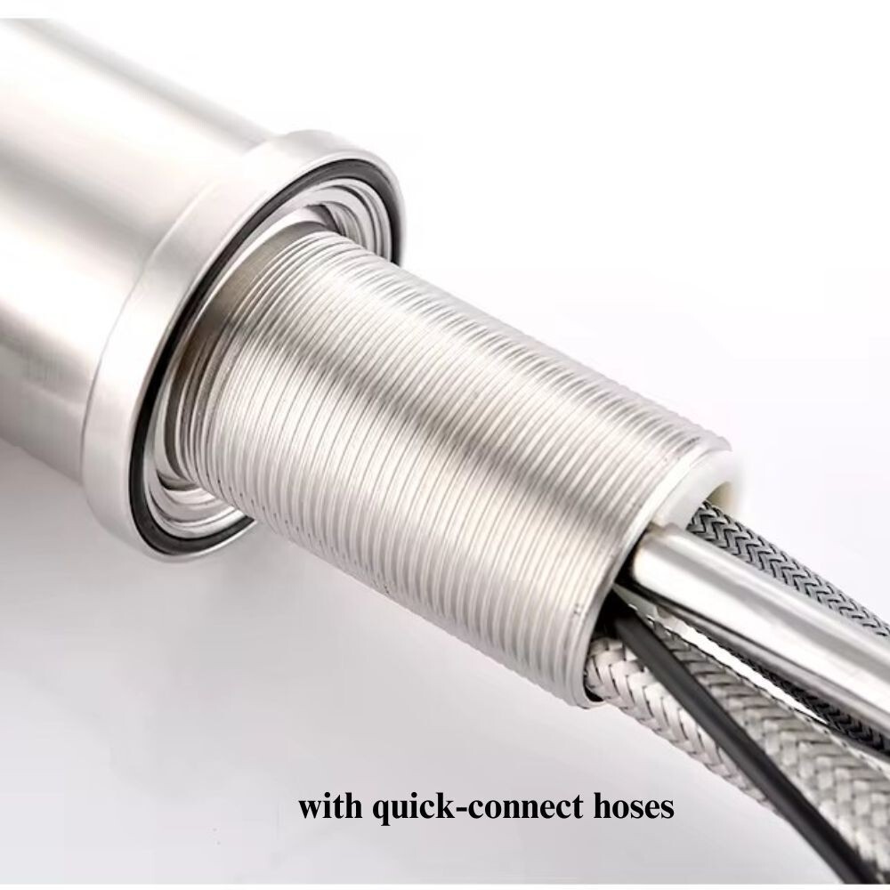 Touch Kitchen Faucet, 2 Modes Pull Down Sprayer, With Temperature LED Activated