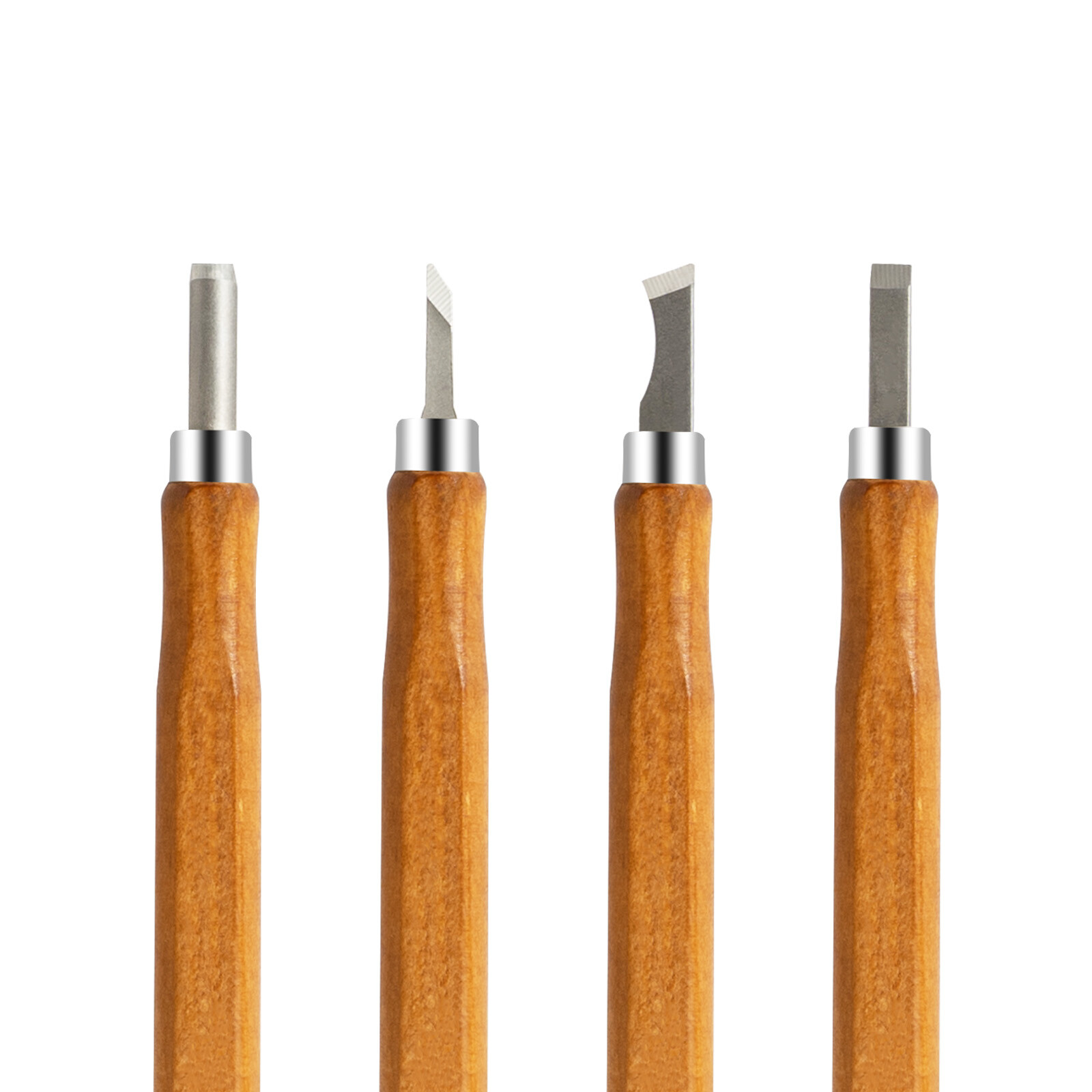 12Pcs Silver& Brown Carving Tools For Printmaking& Cork Carving W/ Storage Box