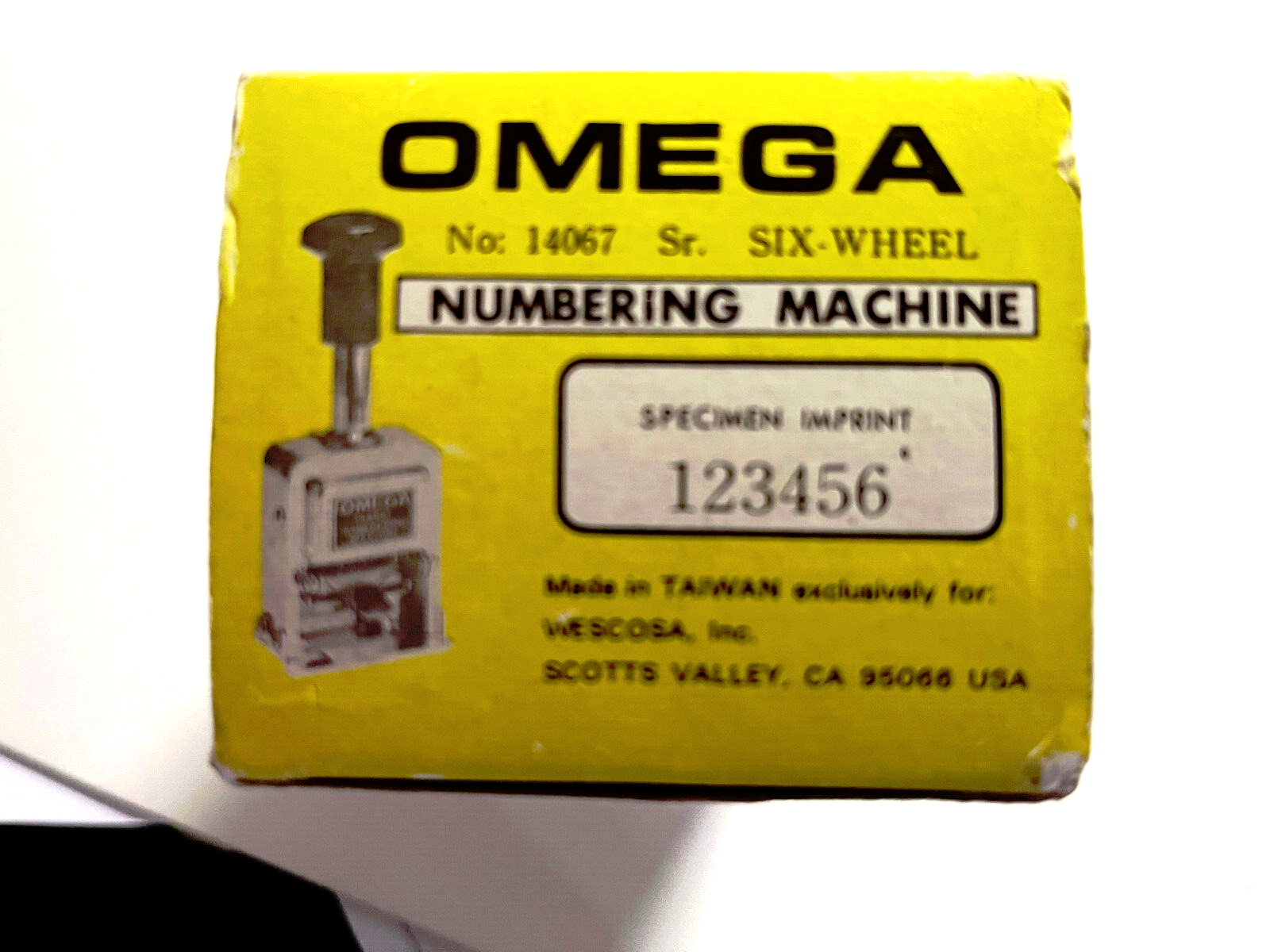 Omega Sr. Numbering Machine #14067 - 6 wheels - 7 Actions