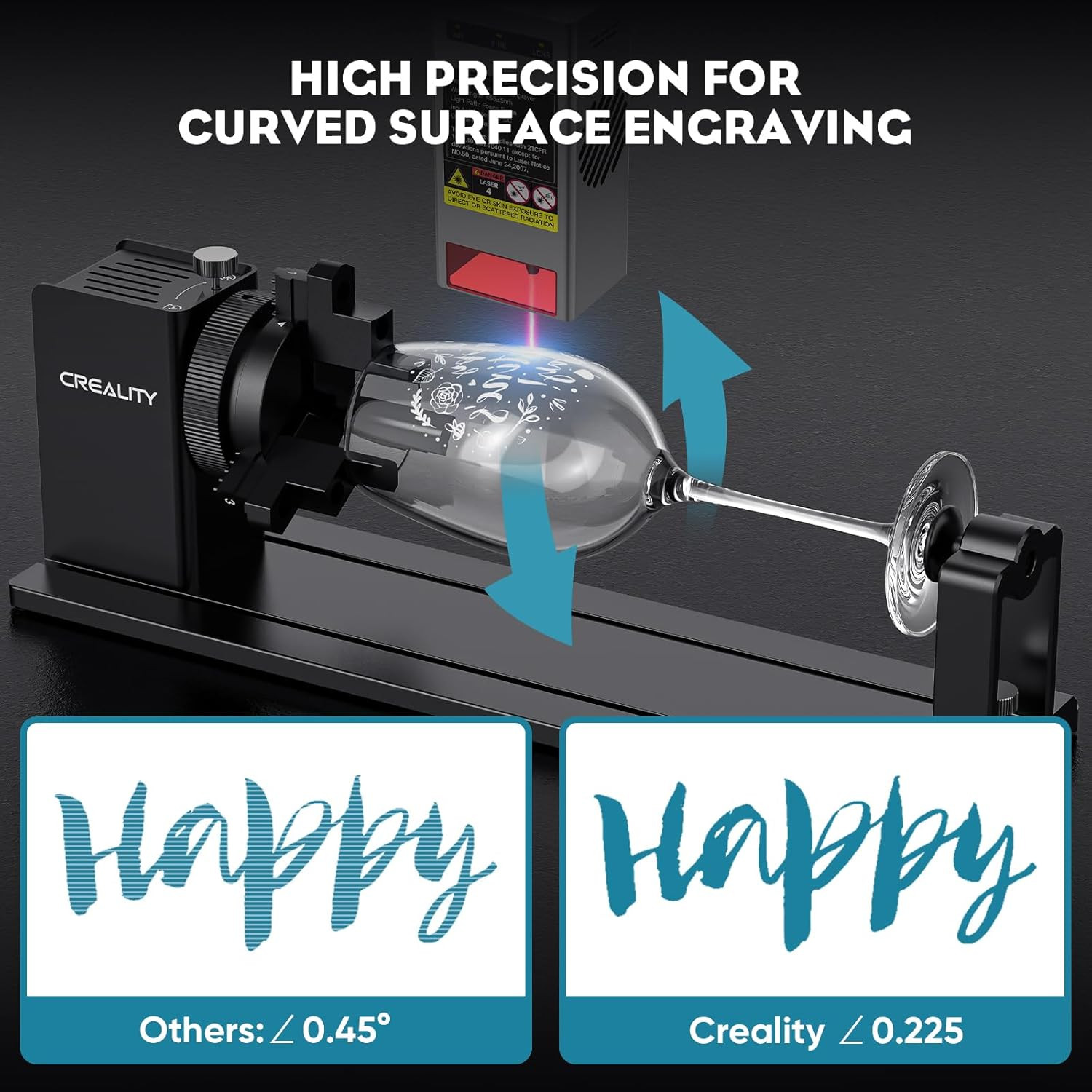 Rotary Roller Pro, 4 In-1 Multi-Functional Laser Rotary Roller Y-Axis Jaw Chuck
