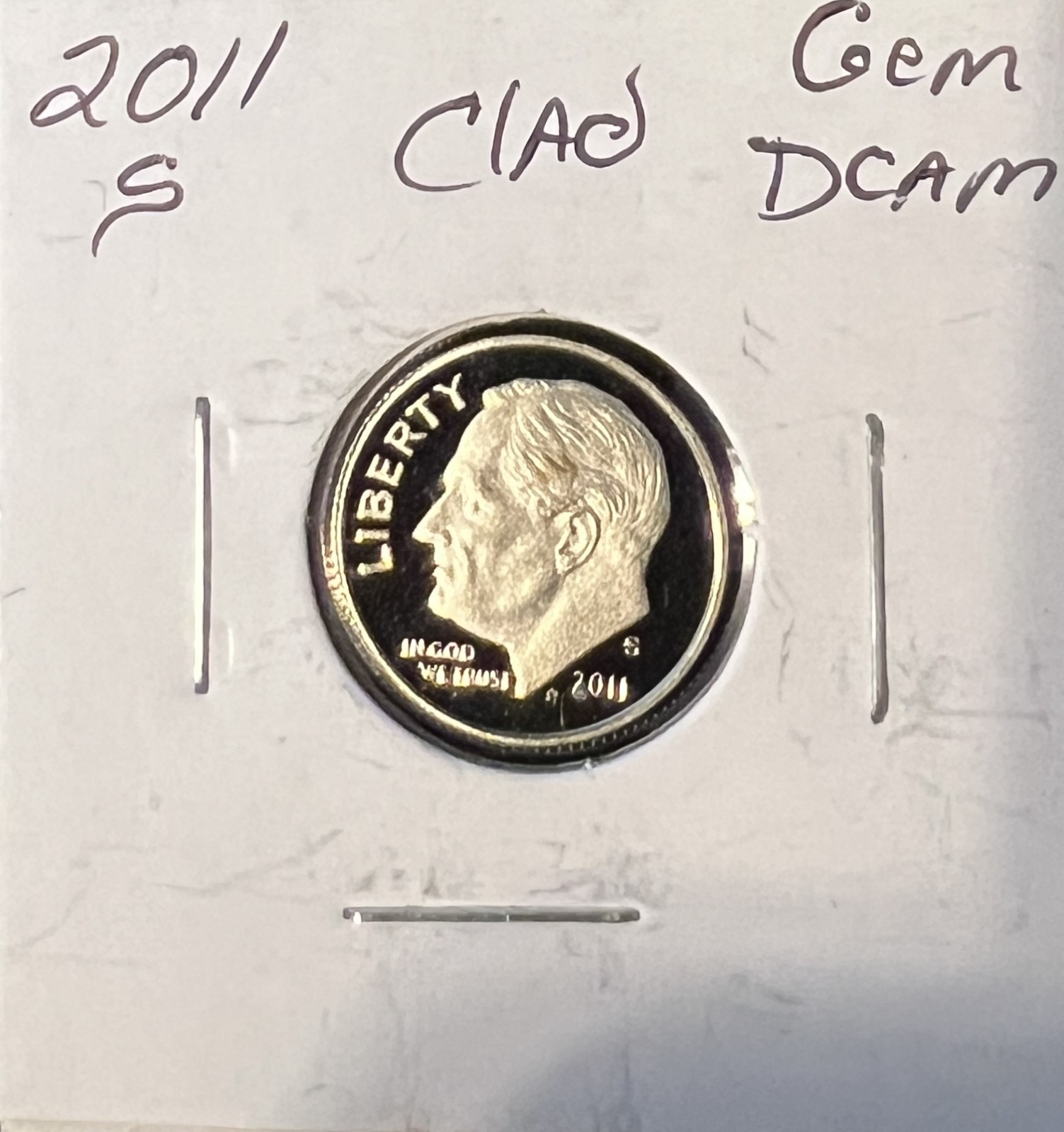2011-S CLAD ROOSEVELT DIME FROM PROOF SET  ACTUAL COIN  #7309
