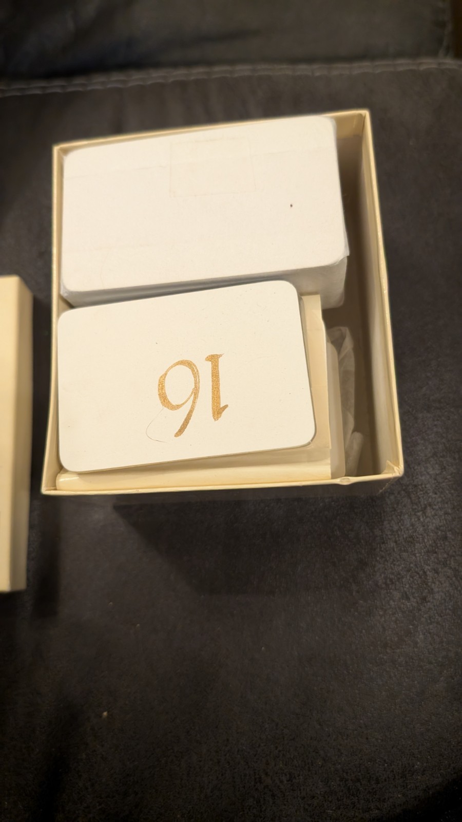 Cartier silver trimmed place holder table number cards