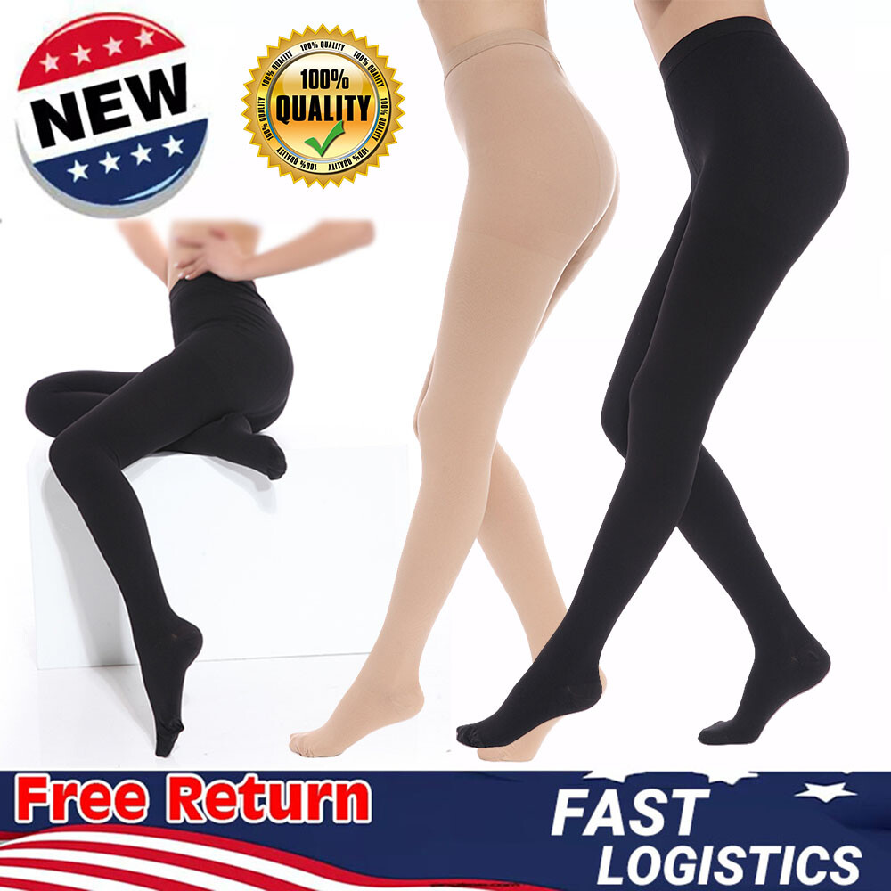 Medical Grade 25-35mmHg Pantyhose Closed Toe Relief for Swelling Aching Legs
