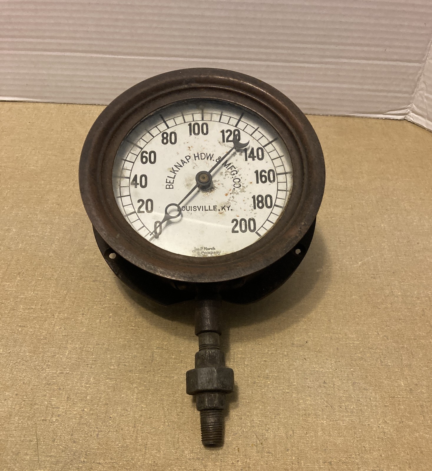Antique Jas. P. Marsh Chicago Gauge 6 1/4” Belknap Hardware Mfg CO Steampunk