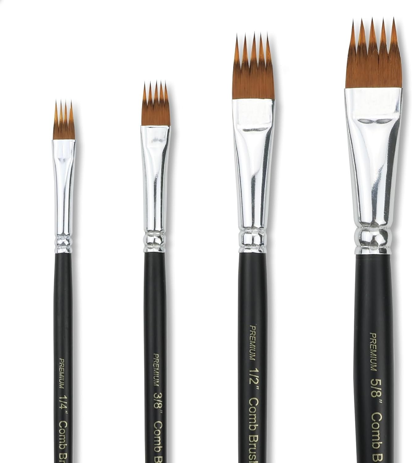 Paint Brush Comb Set - 4PCS Professional Grainer Brushes for Acrylic Painting...