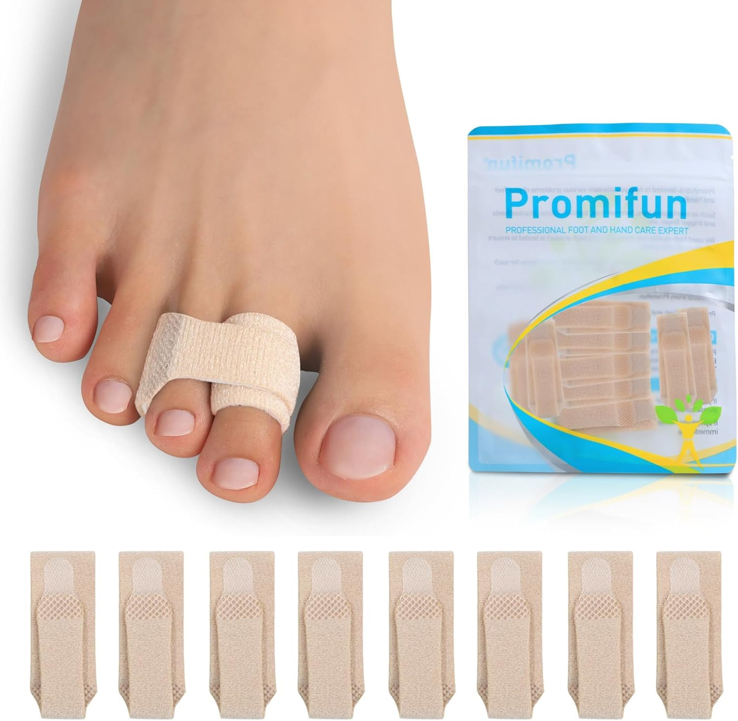 8 Pack Hammer Toe Corrector Toe Splint for Broken Toes,Brace Orthopedic Separato