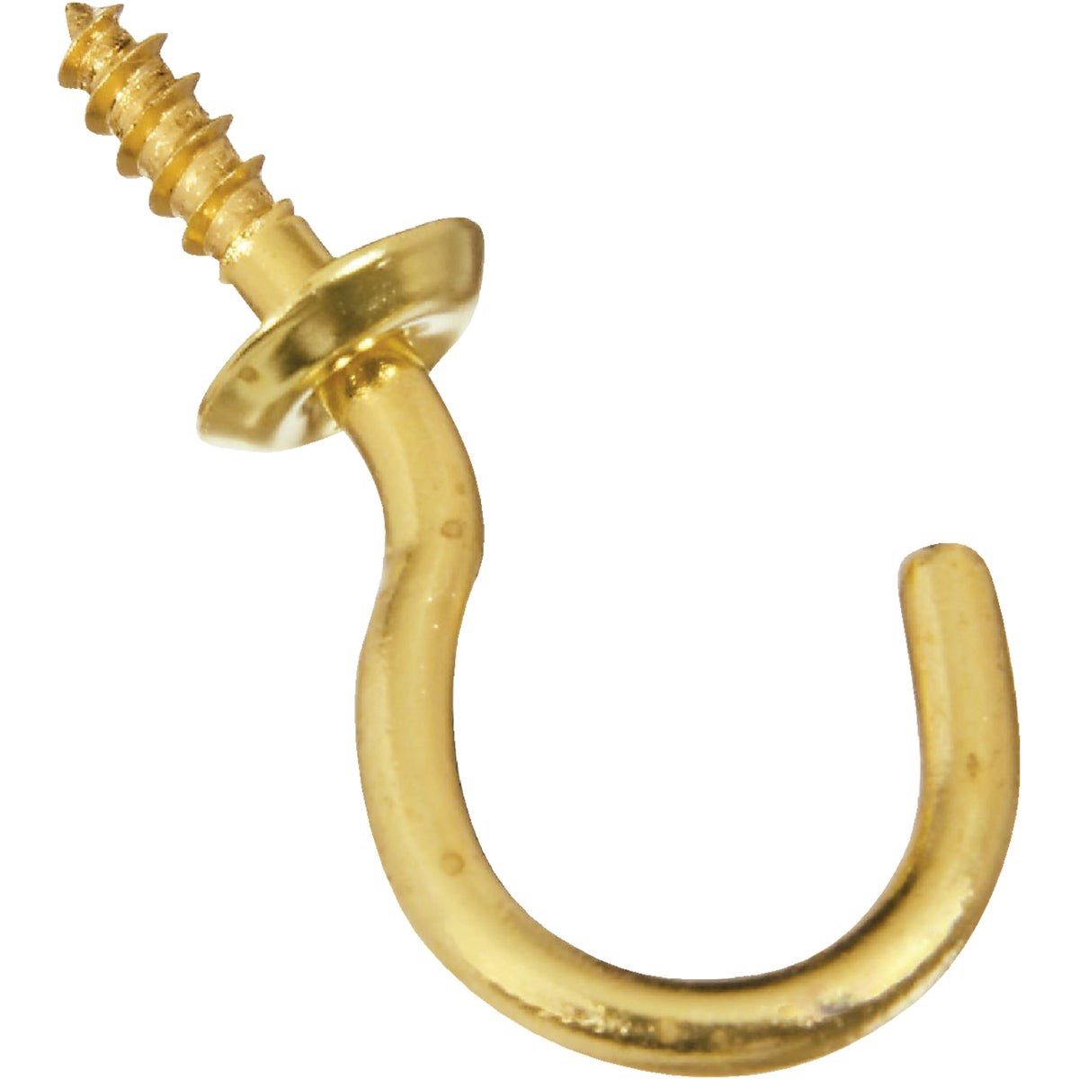 Hardware 1 In. Solid Brass Series Cup Hook (4 Count) N119-685  Hardware