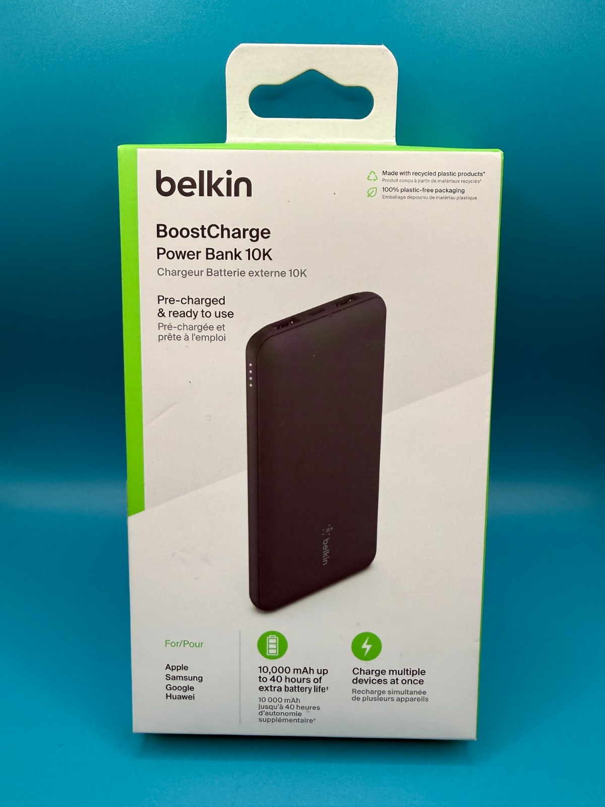 Belkin BoostCharge USB-C Portable Charger 10k with 1 USB-C Port & 2 USB-A Ports