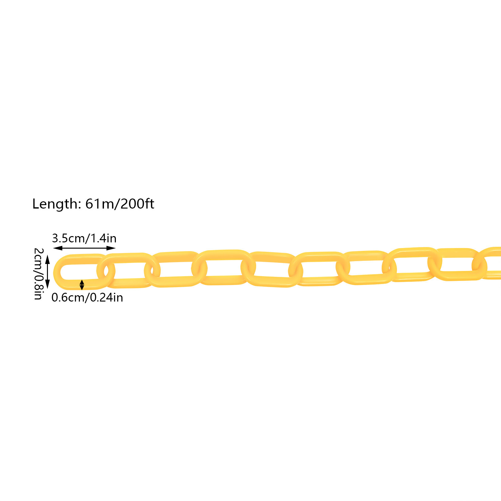 200FT Connected Safety Chain Link Plastic Barrier Chain Crowd Control Barrier
