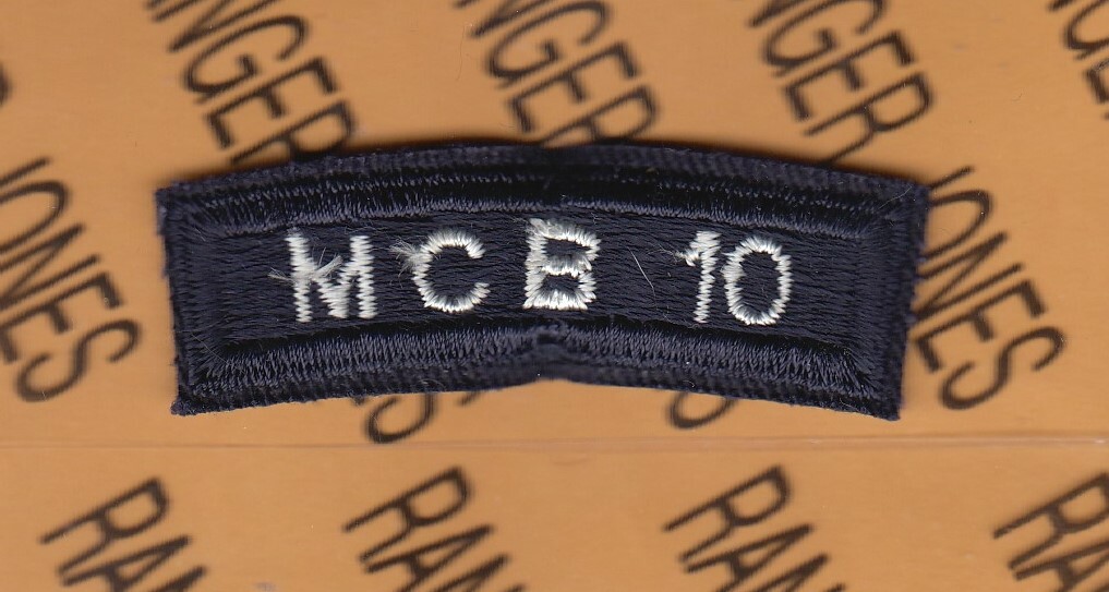 USN Navy Naval Mobile Construction Battalion MCB 10 Seabees Tab 2.5" arc patch