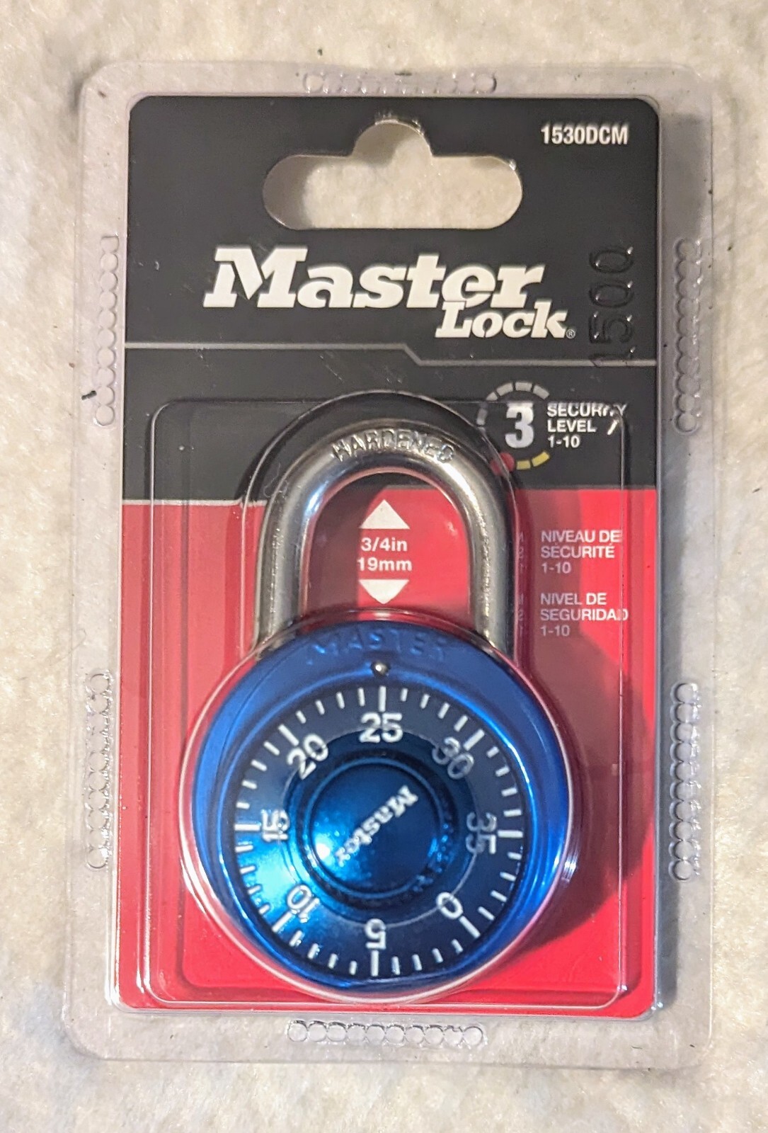 Master Lock Combination Padlock Anti-Shim 3/4 in 1530DCM Blue NEW