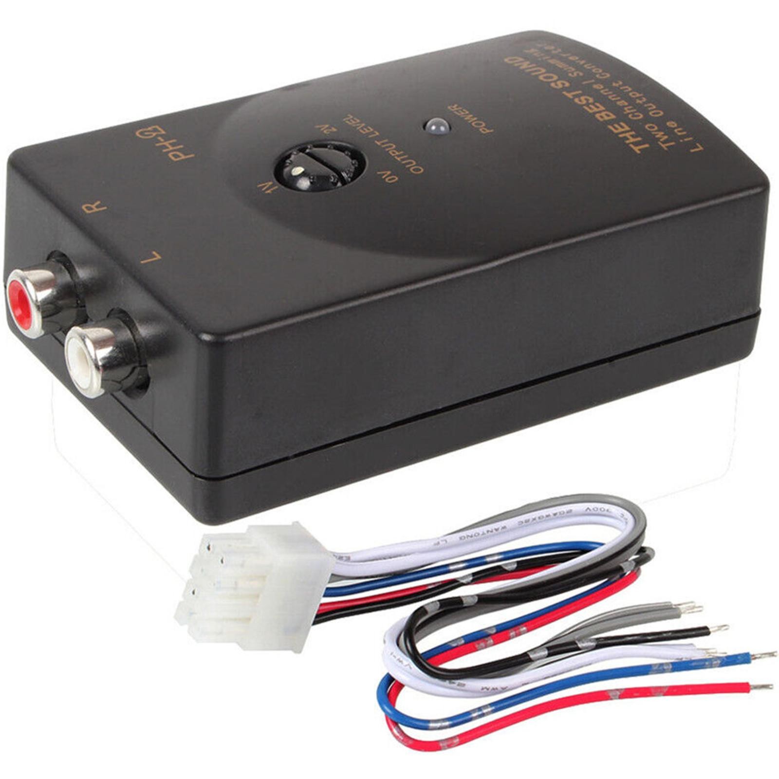 Car Stereo Audio RCA Speaker High To Low Level Line Output Converter Adapter