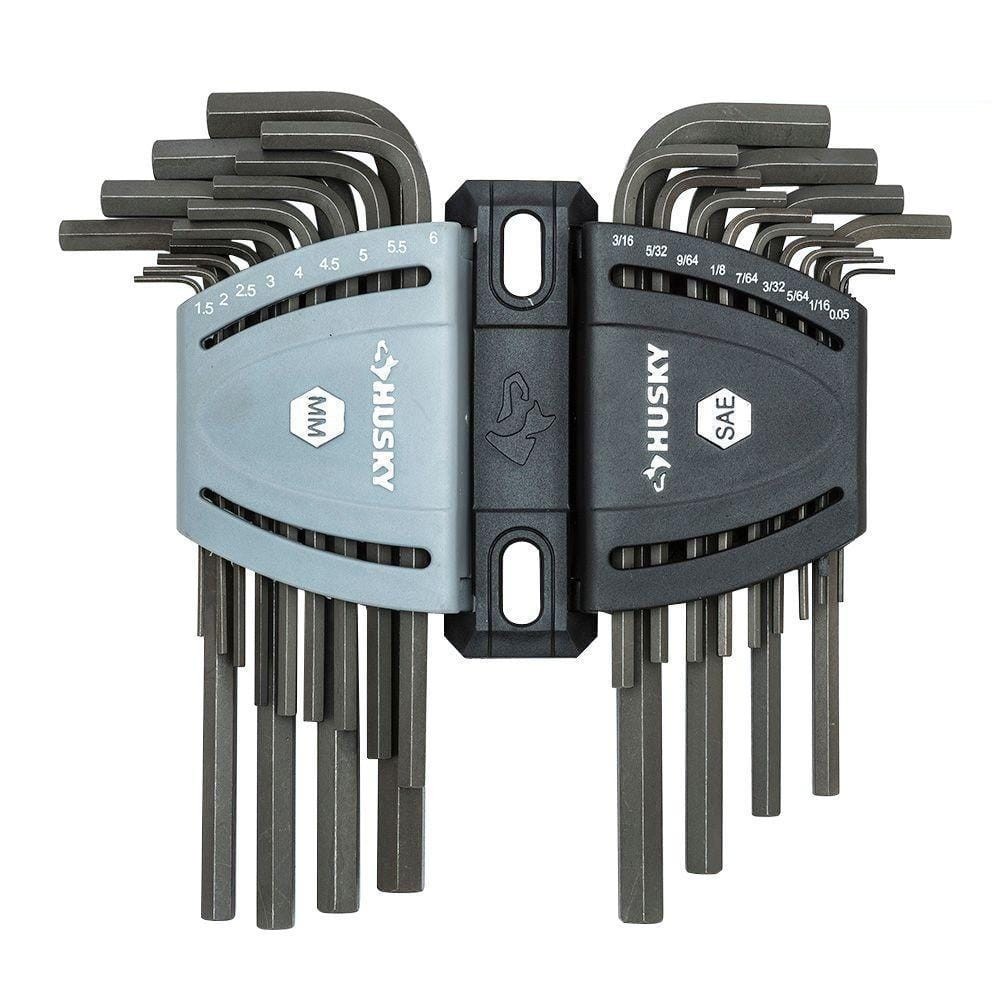 Husky Long Arm Hex Set, SAE/MM (26-Piece)