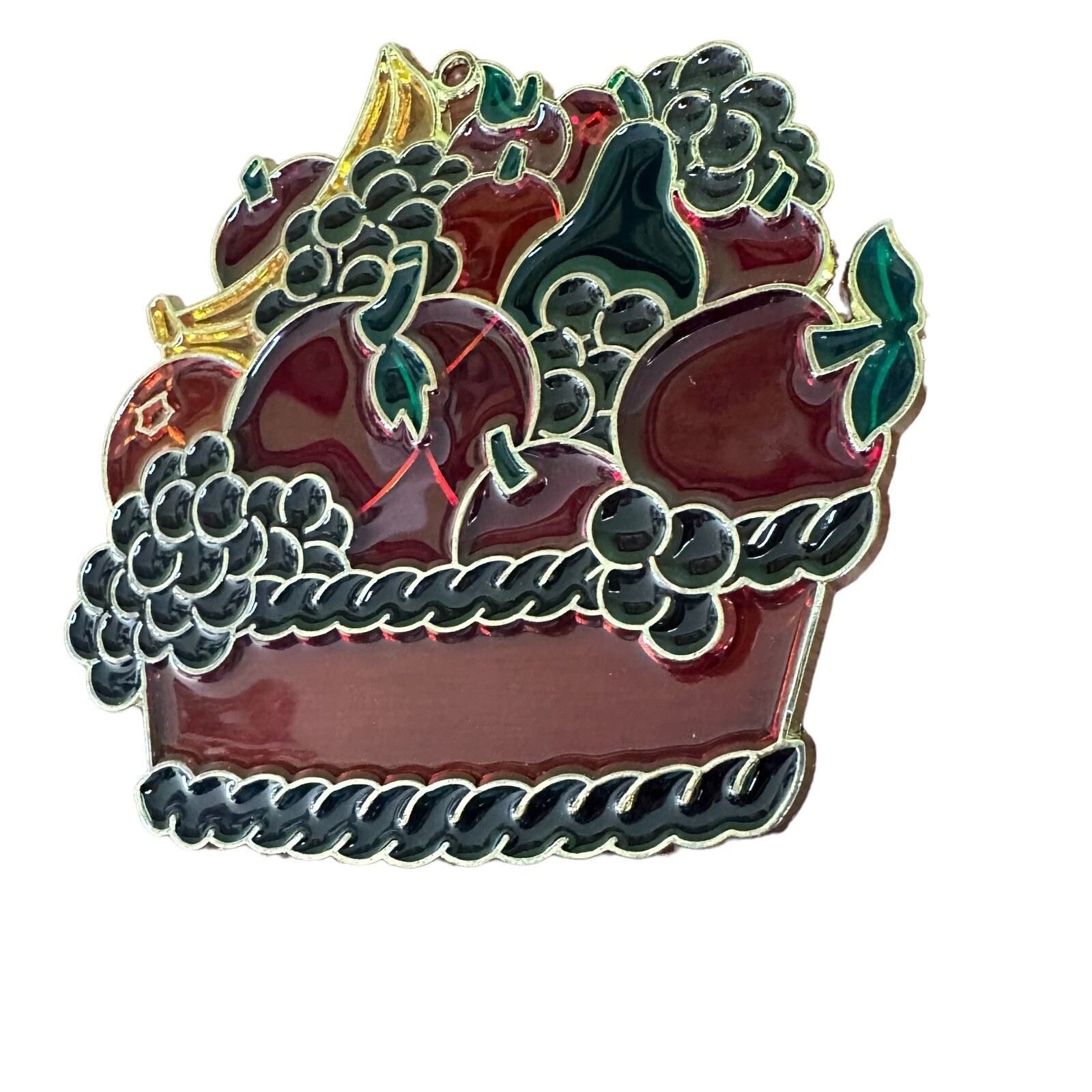 Fruit Basket Sun Catcher Window Decor 4.5”