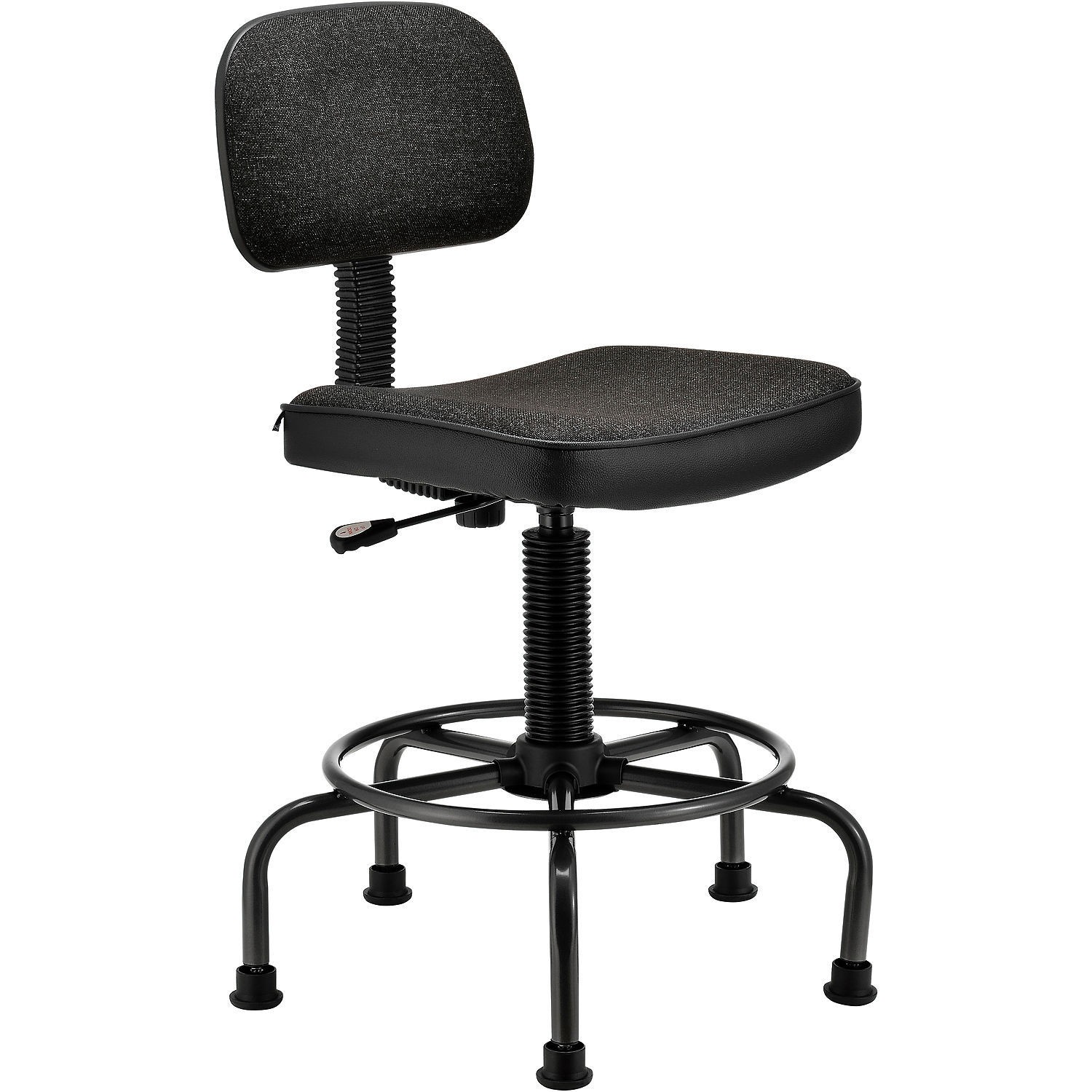 Global Industrial Ultra Comfort Fabric Stool Black