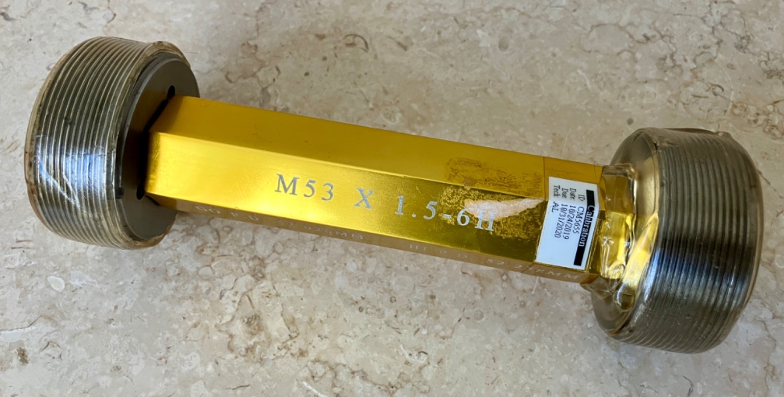 GSG M53 X 1.5 6H METRIC THREAD PLUG GAGE 53 GO NO GO = 52.026 & 52.238