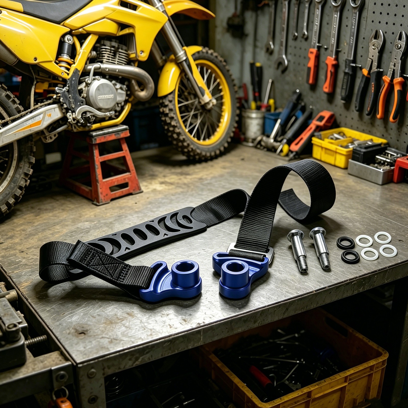 23.62in Off-road Motorcycle Rescue Pull Strap, Motorcycle Recovery Strap