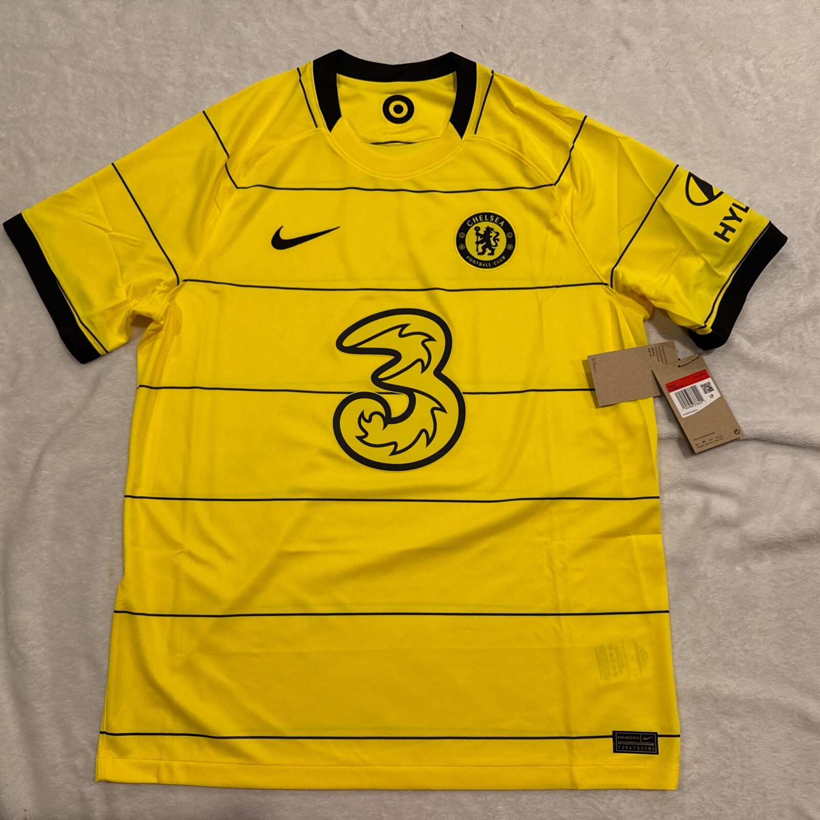 2021-22 Nike Men’s Chelsea Yellow Away Soccer Jersey Large L