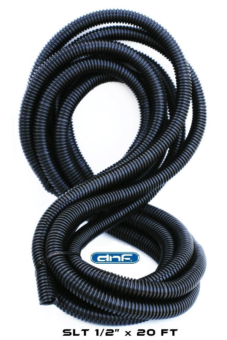 20 Ft. 1/2" Split Wire Loom Conduit Polyethylene Tubing Car Audio Installation