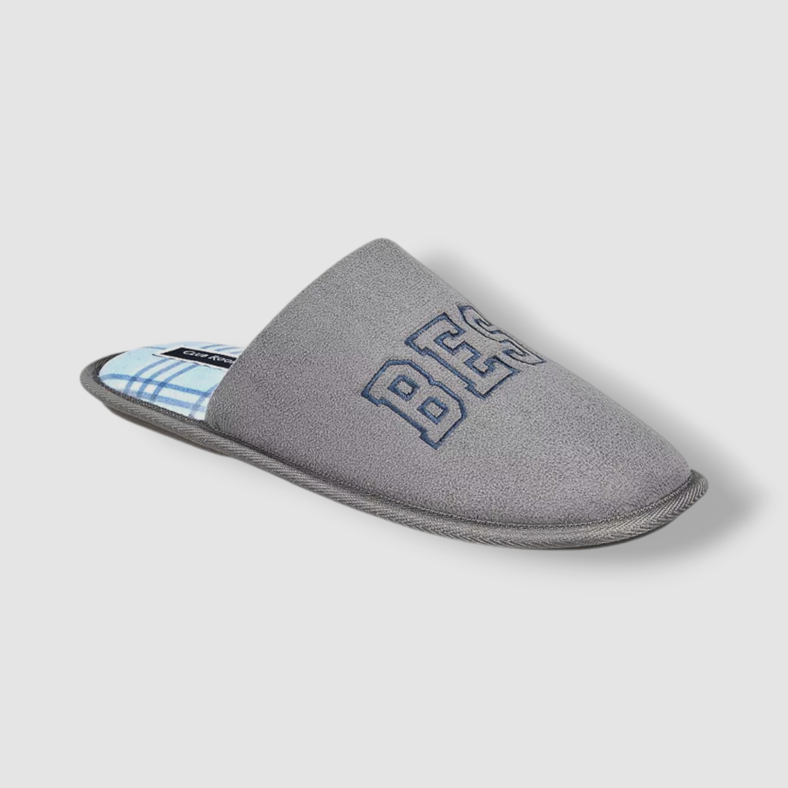 Club Room Men's Gray Best Dad Embroidered Slipper Shoes Size 6-7/S