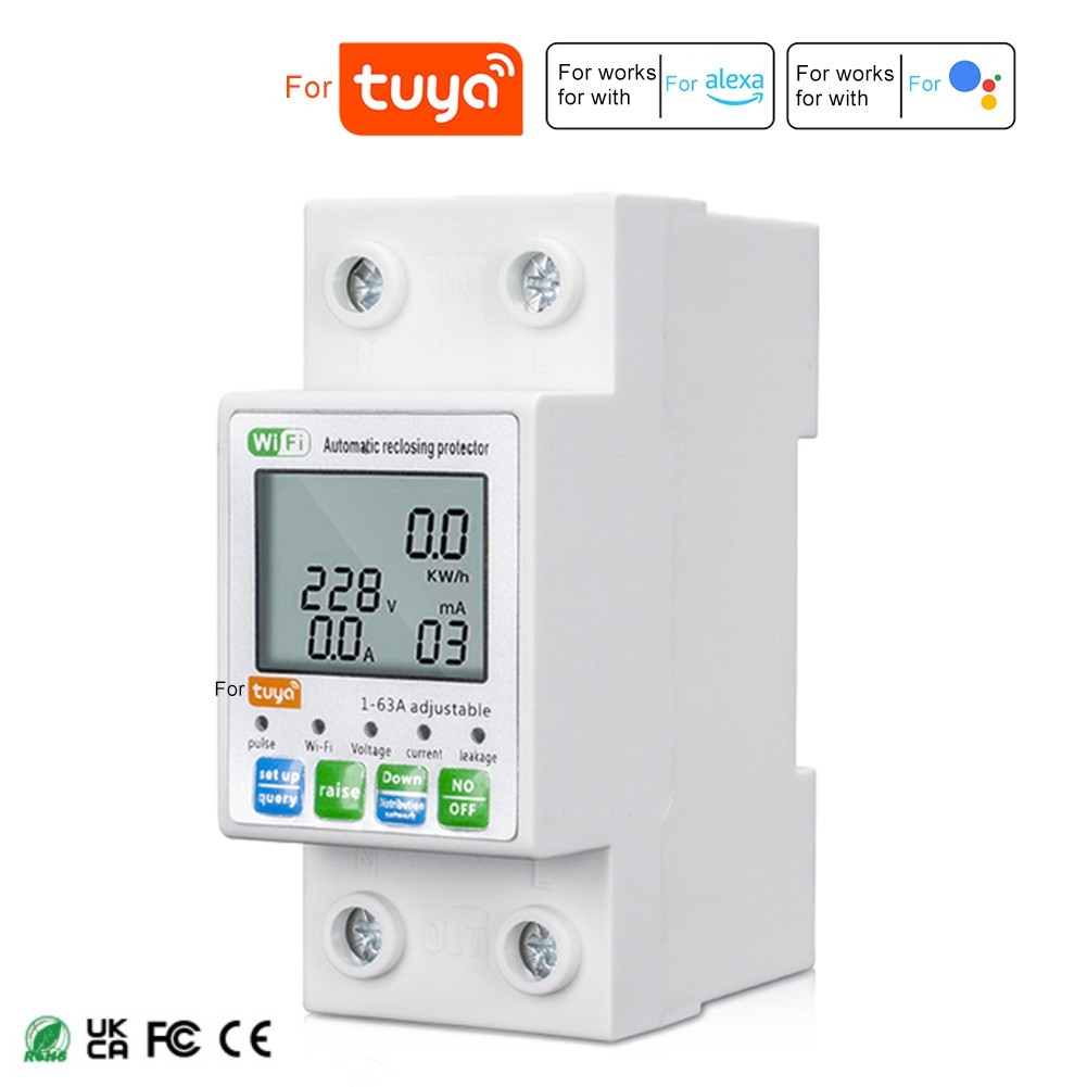 For Tuya for Smart for reset Protector Switch for current Breaker Meter