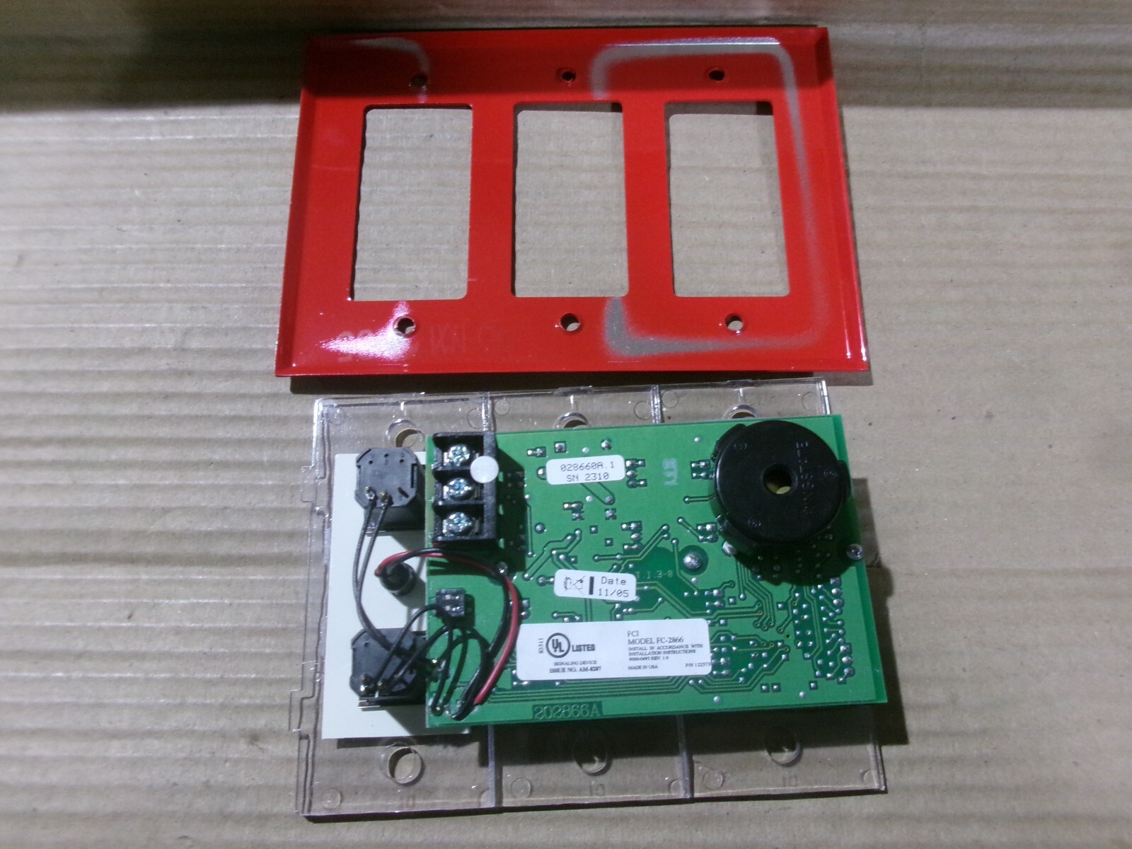 NEW FCI FC-2866 SIGNALING DEVICE - REMOTE ZONE ANNUNCIATOR (NO KEYS)  P/N 122573