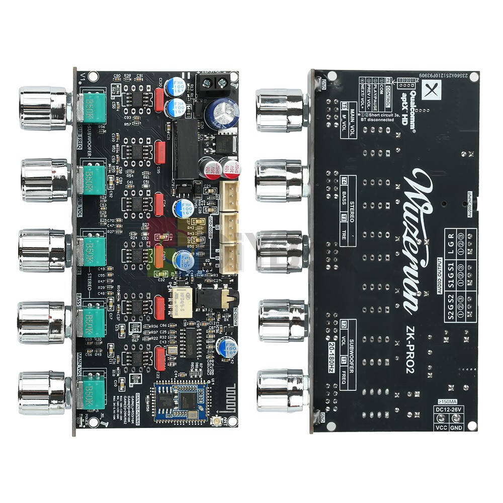 ZK-PRO2 Fever Preamp Pre Stage Tone Board 2.1Ch Subwoofer Decoder QCC3034+ES9023