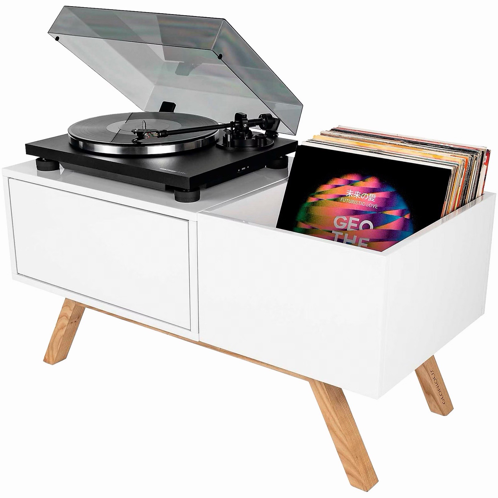 Glorious Turntable Lowboard with Integrated Record Box