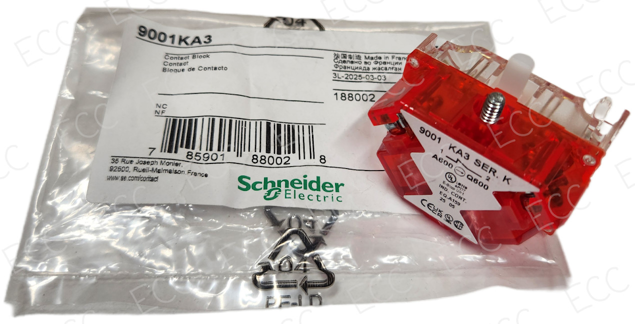 New Schneider Electric 9001KA3 * NC Contact Block
