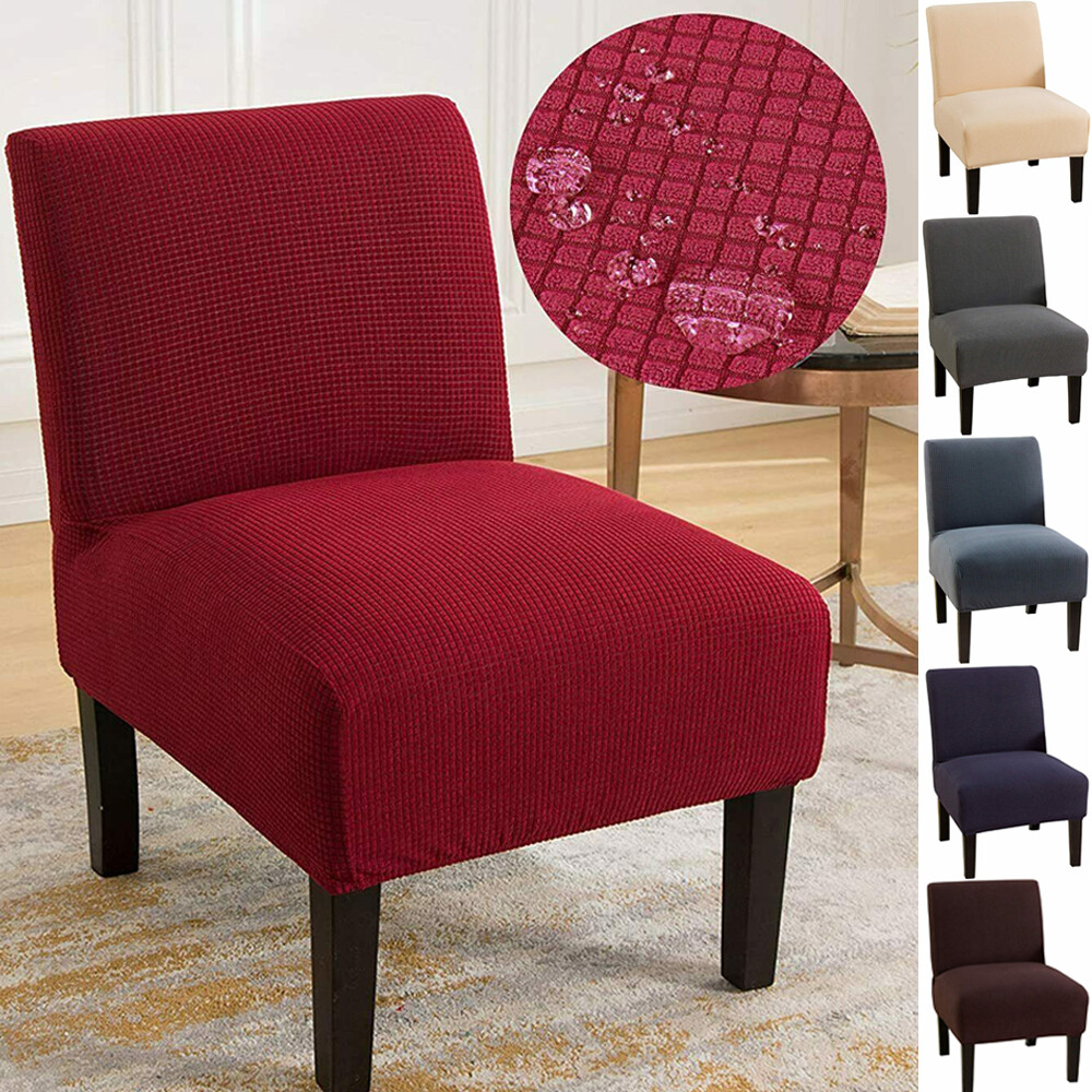 Knitted Accent Chair Cover Armless Chair Slipcover Stretch Slipper Chair Covers