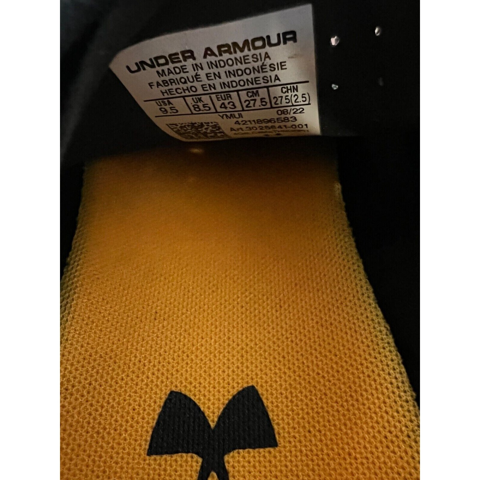 Under Armour Clone Magnetico Premier 2 FG Mens Size 9.5 Black 3025641 001