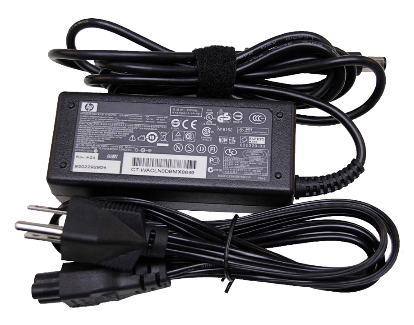 Genuine 65W HP Compaq Presario CQ56 CQ60 CQ61 CQ62 AC Adapter Power Cord Charger