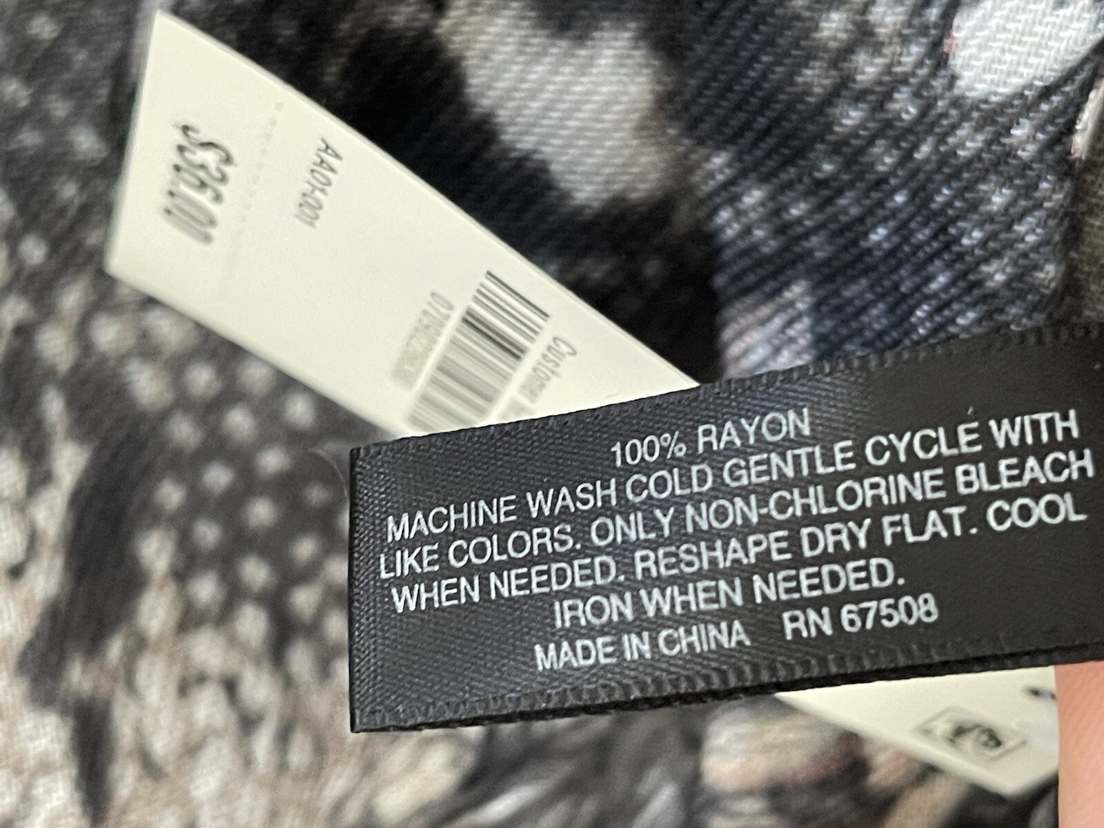 INC Womens Scarf Wrap Grey Blush Pink Floral Fringe Animal Print #MQ1